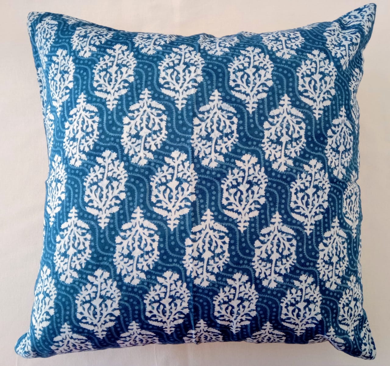 Indigo Hand Block Print Cushion Cover