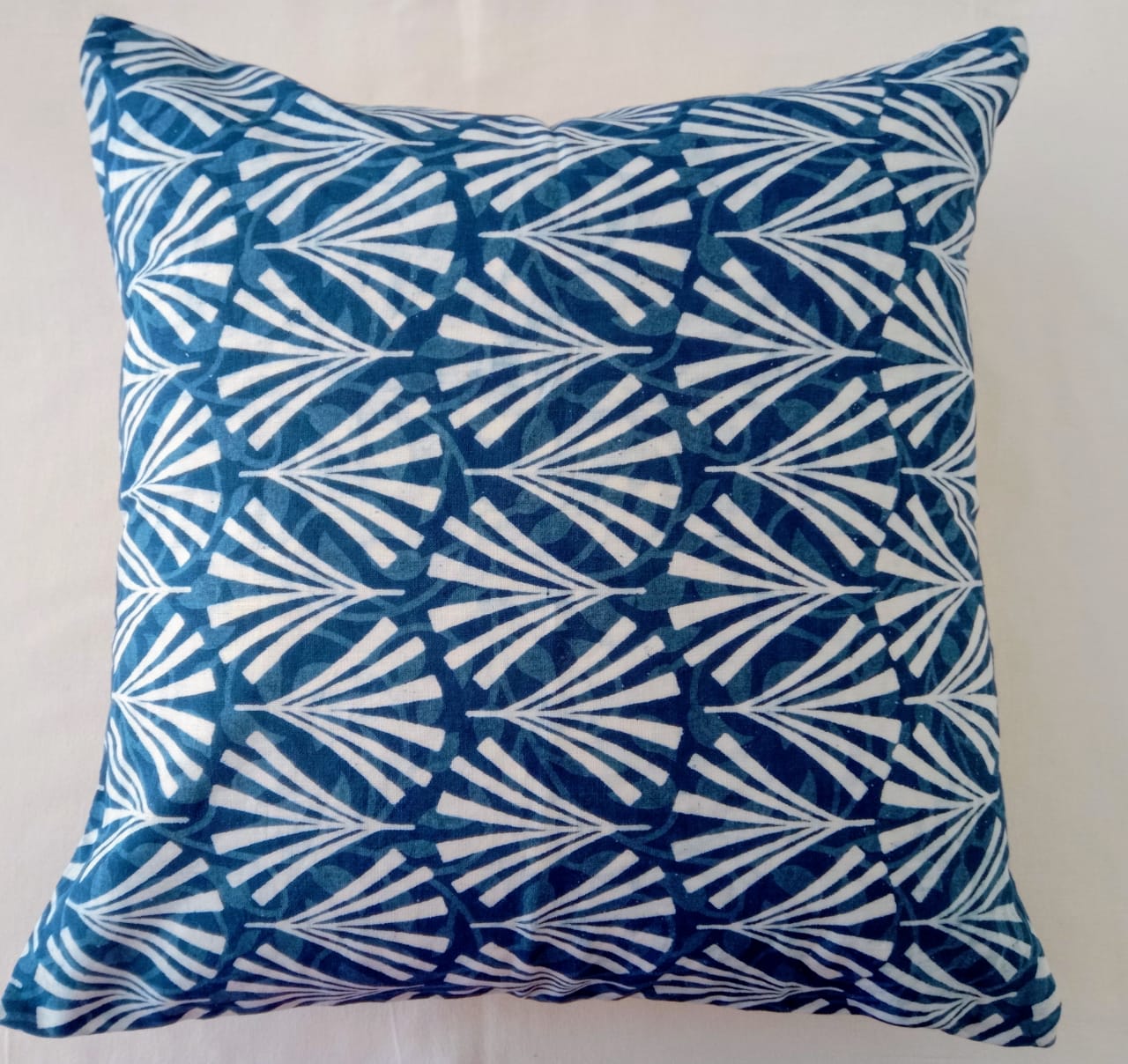 Indigo Hand Block Print Cushion Cover