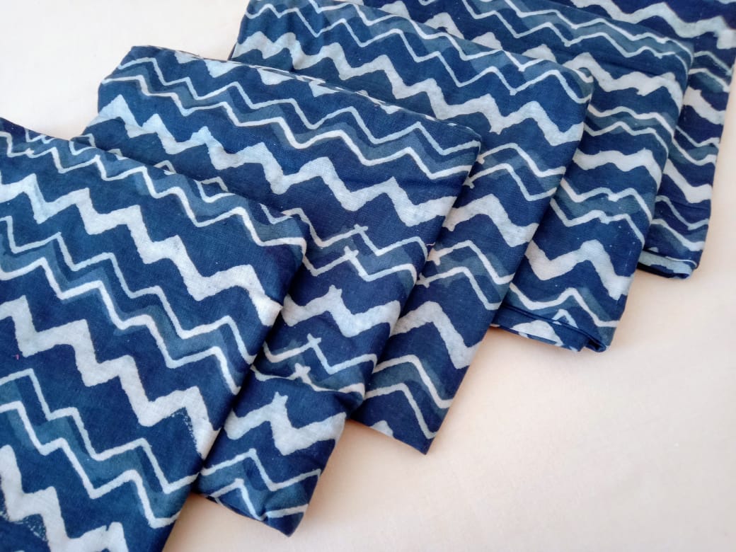 Indigo Hand Block Print Cushion Cover