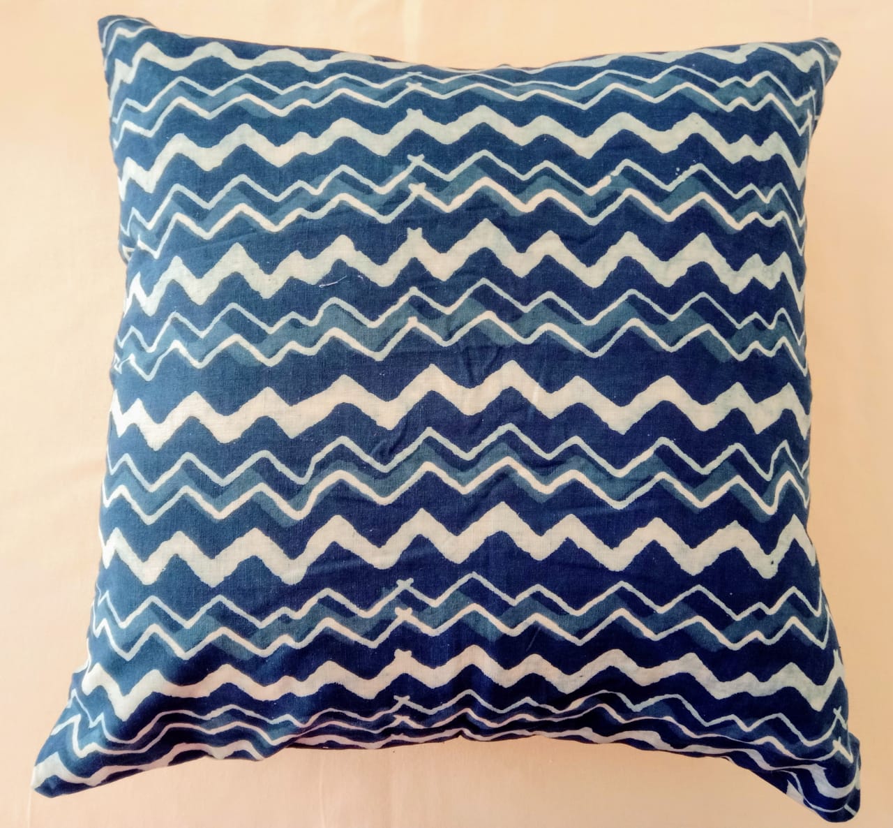 Indigo Hand Block Print Cushion Cover
