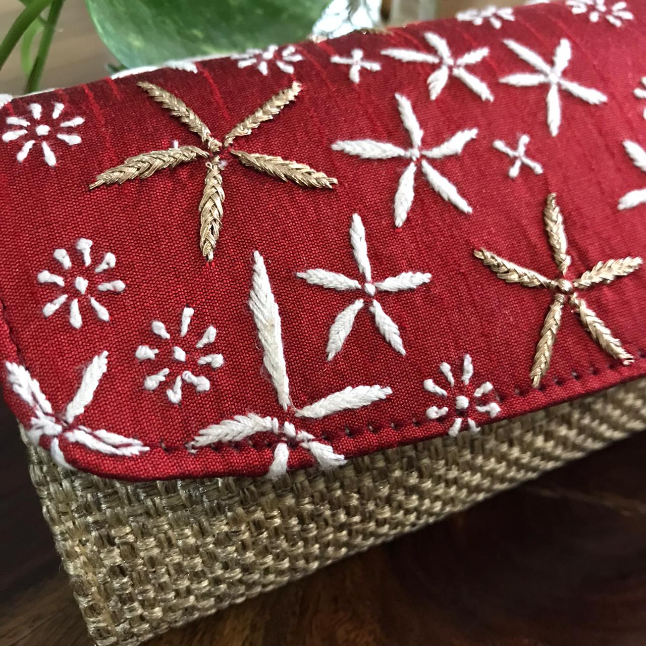 Chikankari Handcrafted clutches