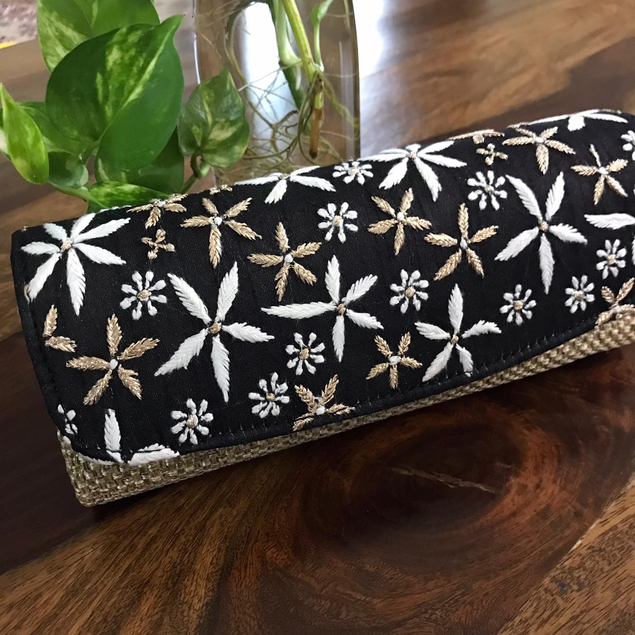 Chikankari Handcrafted clutches