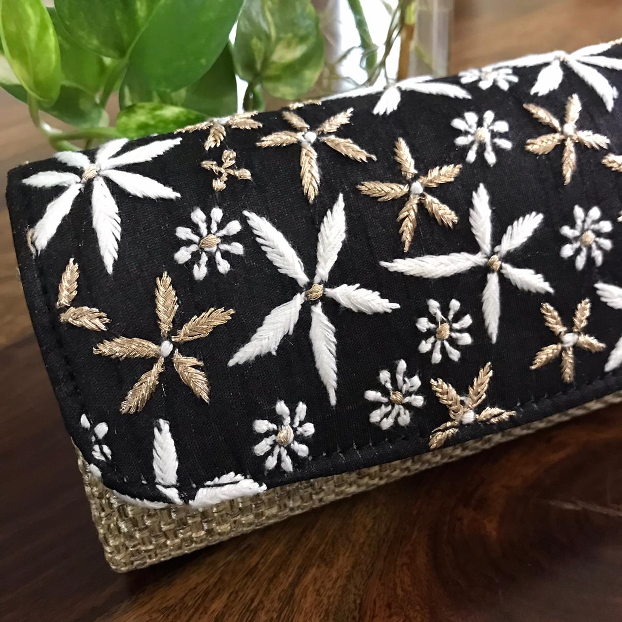 Chikankari Handcrafted clutches