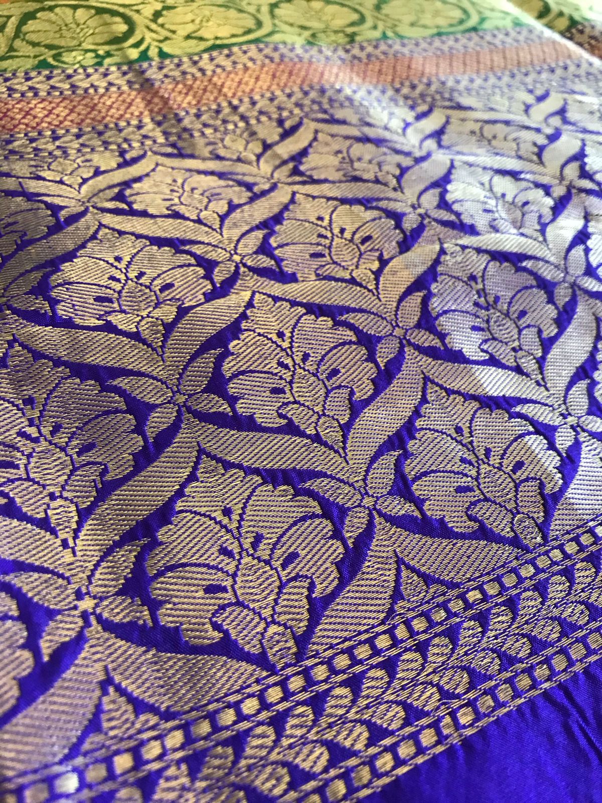 Pure Handloom Banarasi Katan Silk saree - Mustard Orange