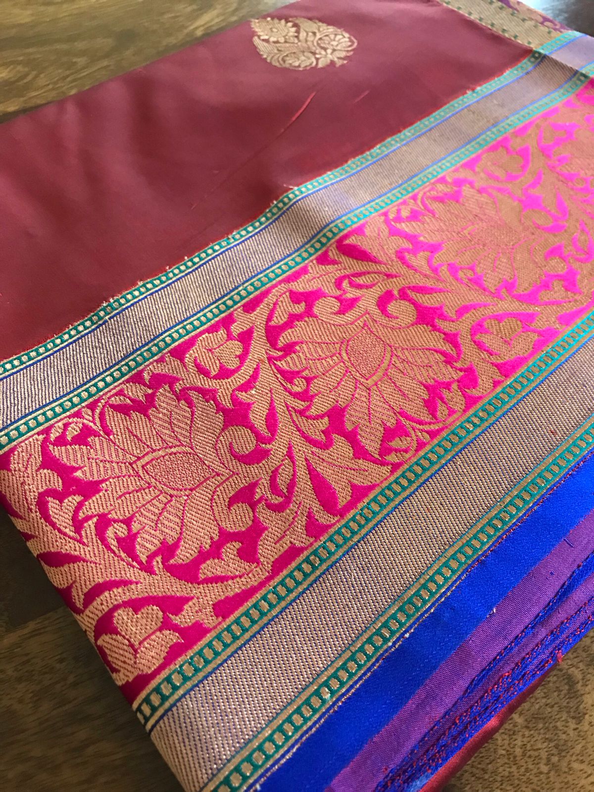 Pure Handloom Banarasi Katan Silk saree - Maroon