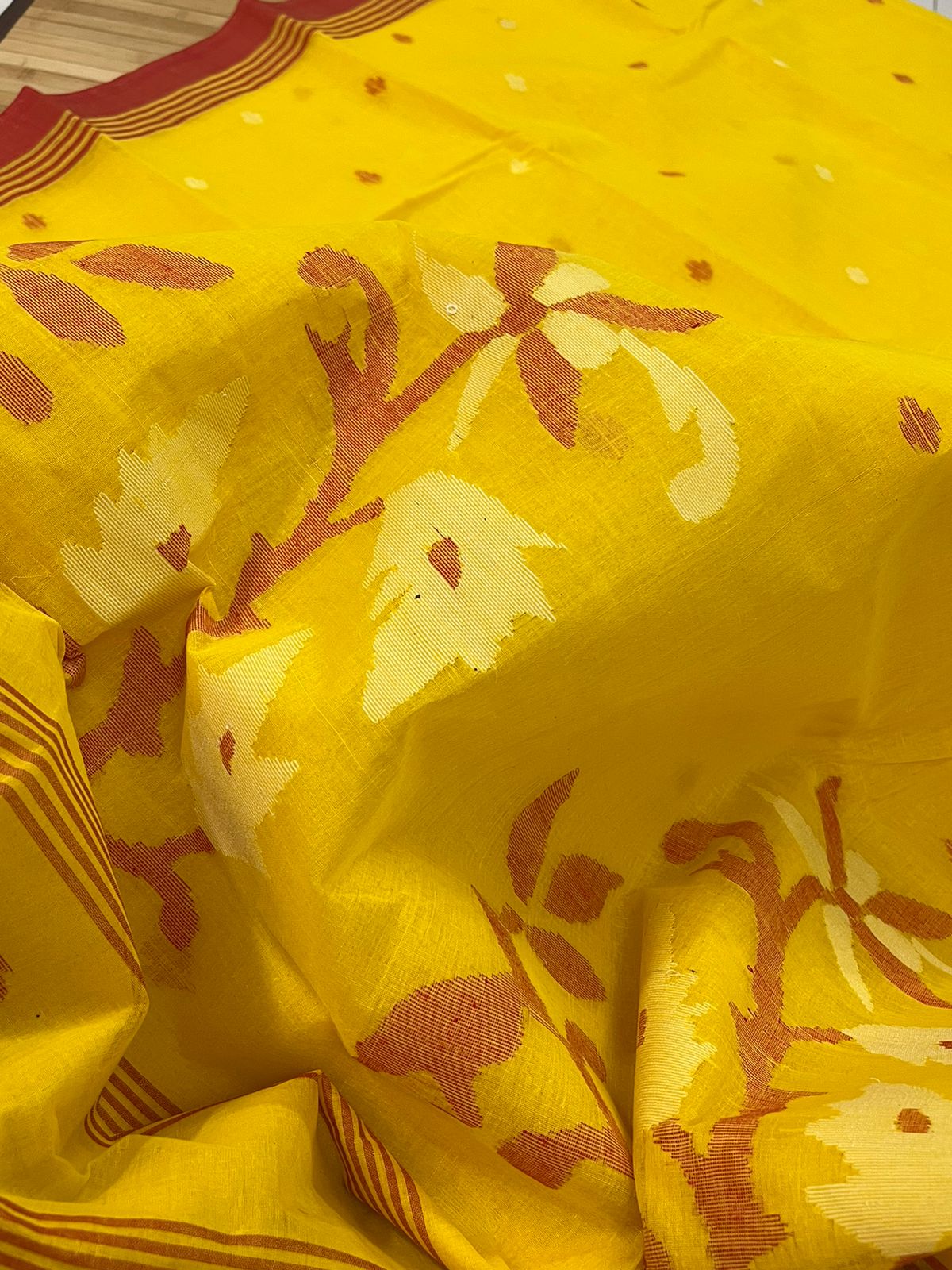 Pure Cotton Jamdani Handloom Saree