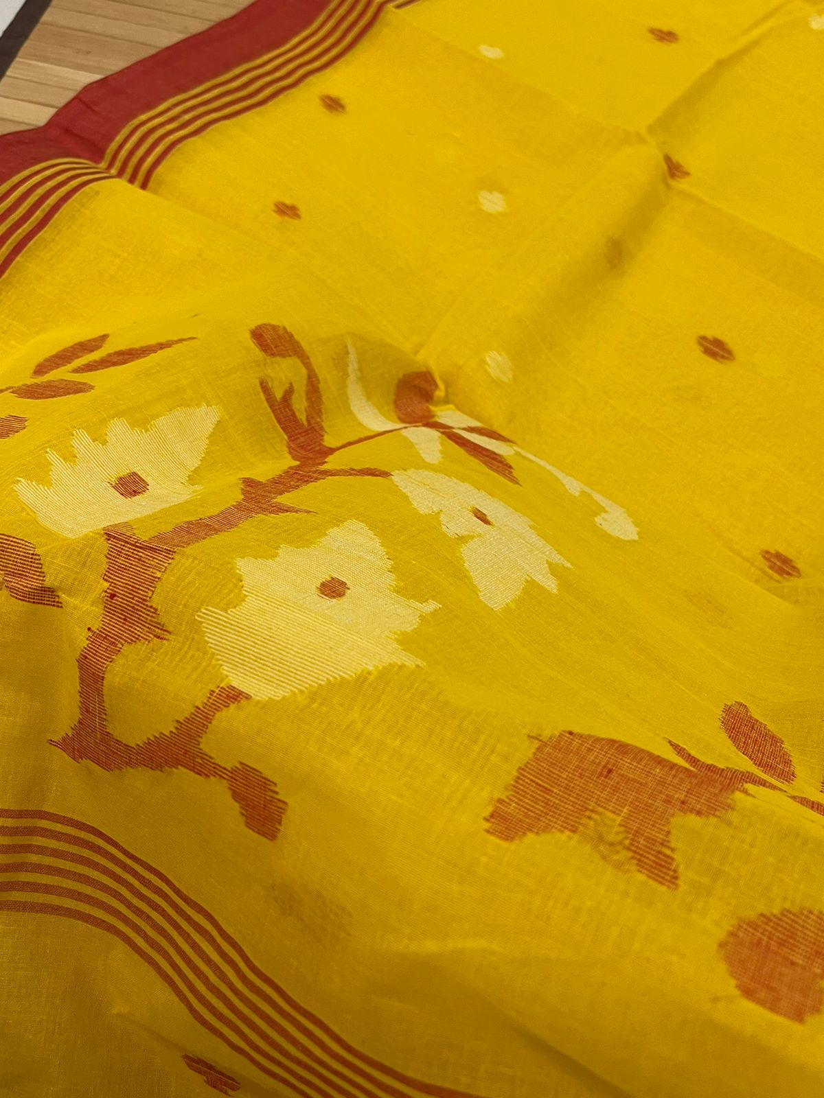 Pure Cotton Jamdani Handloom Saree