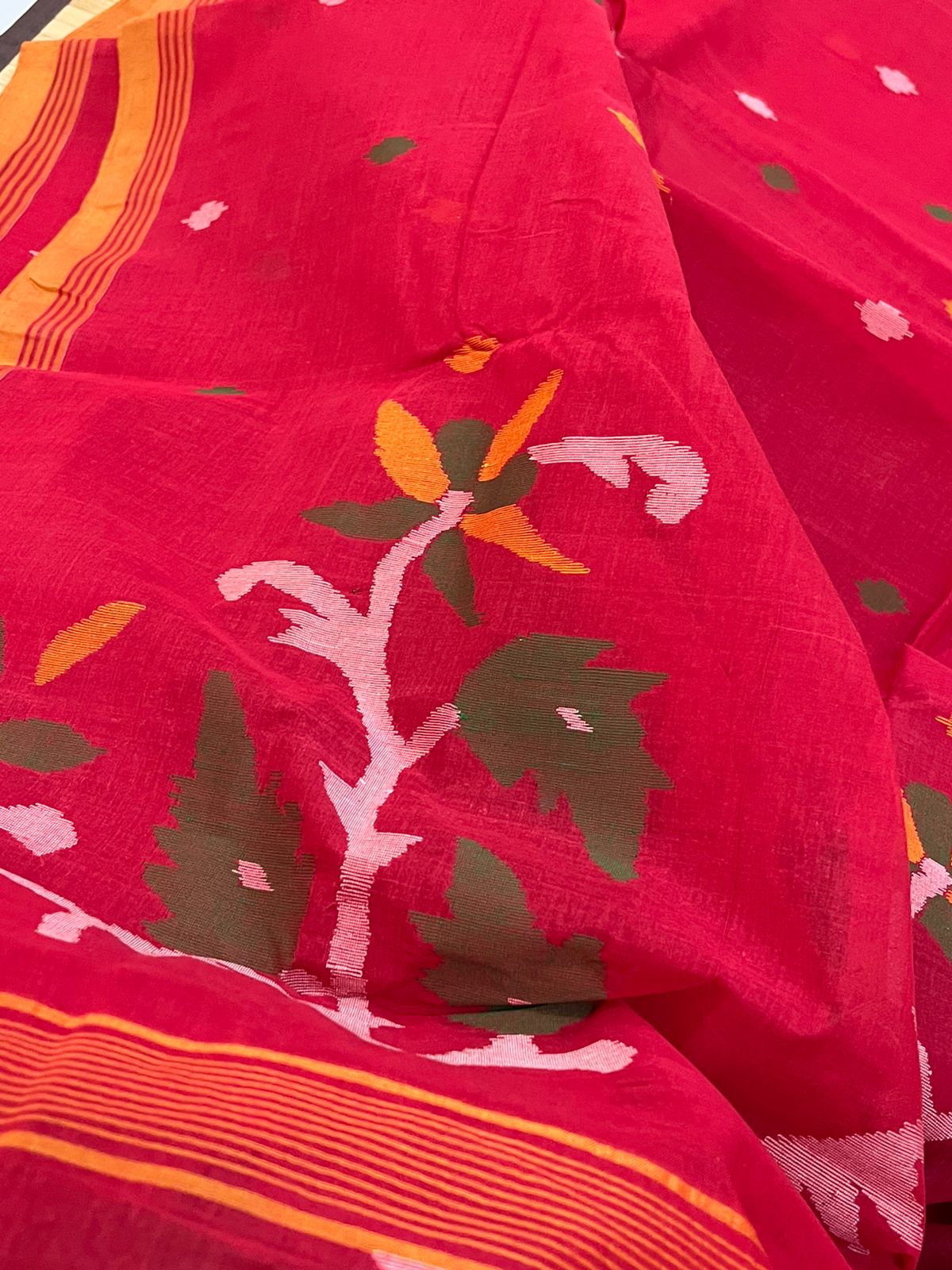 Pure Cotton Jamdani Handloom Saree