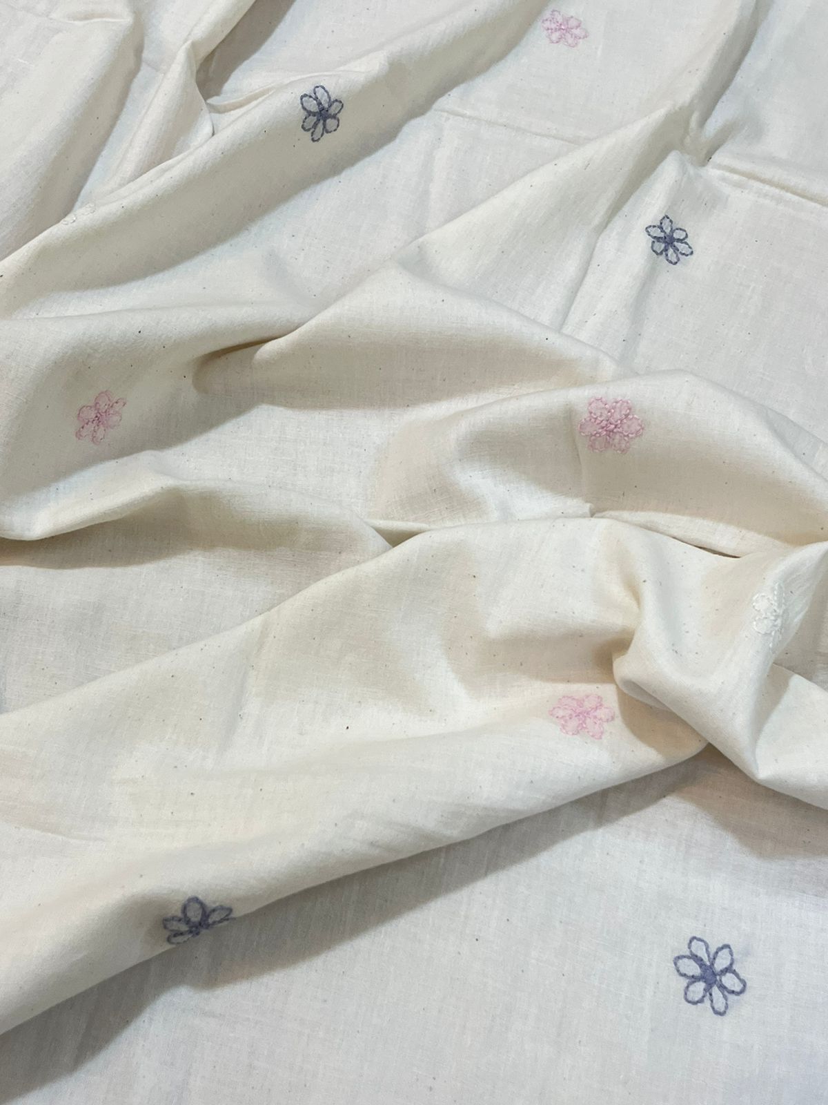 Beautiful Handloom cotton Kurtas with Hand embroidery