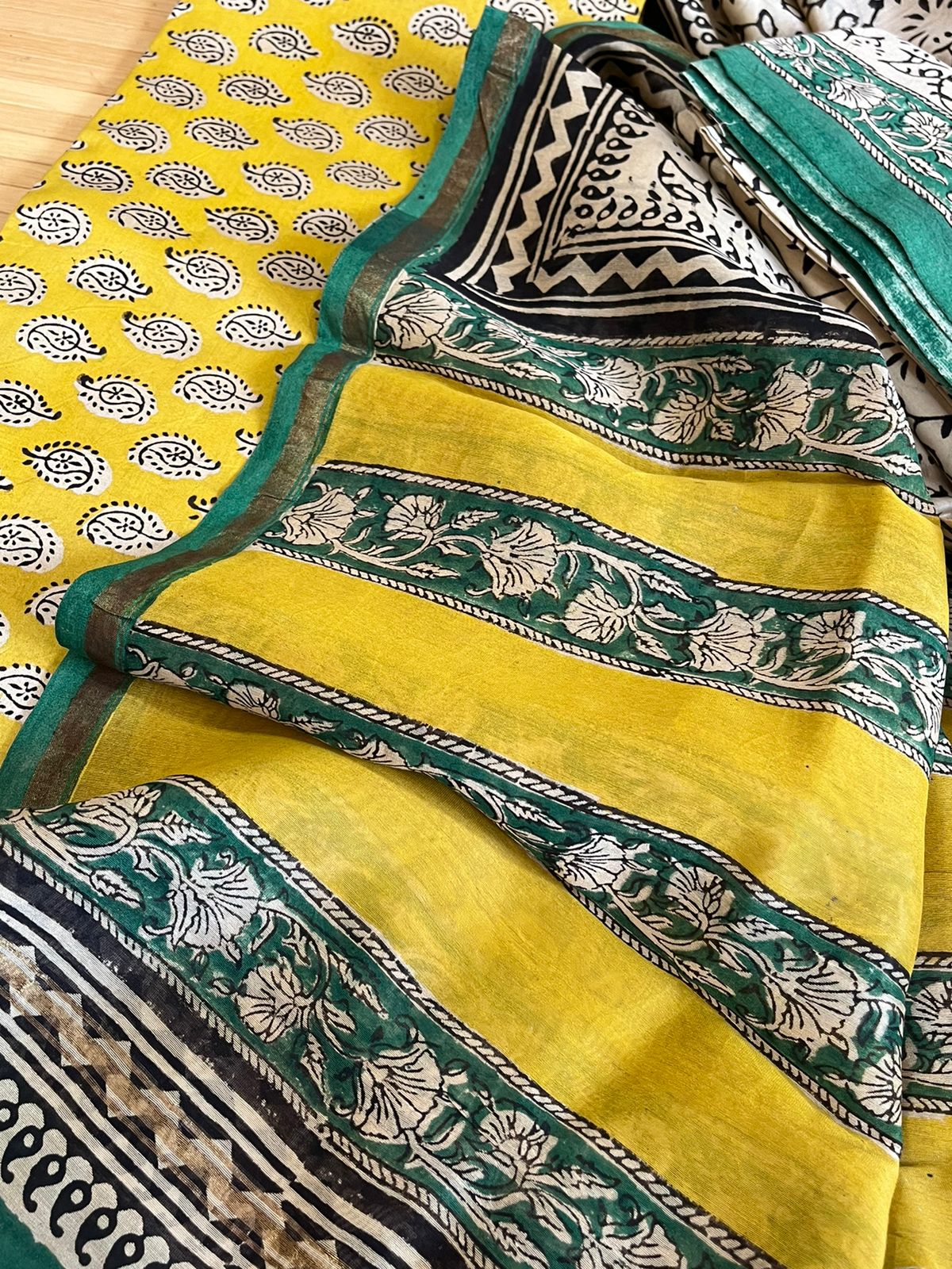 Chanderi Handblock print suits