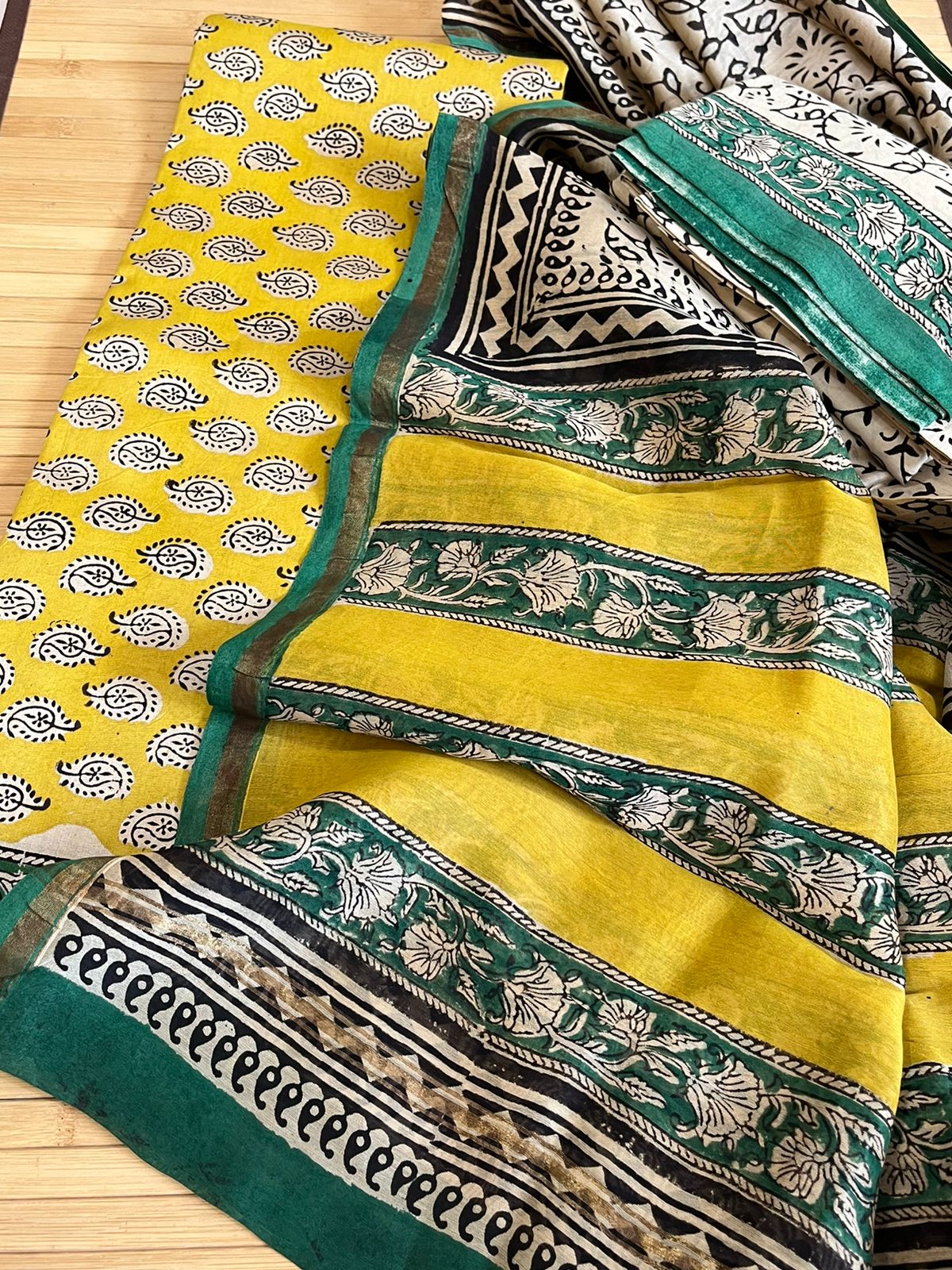 Chanderi Handblock print suits