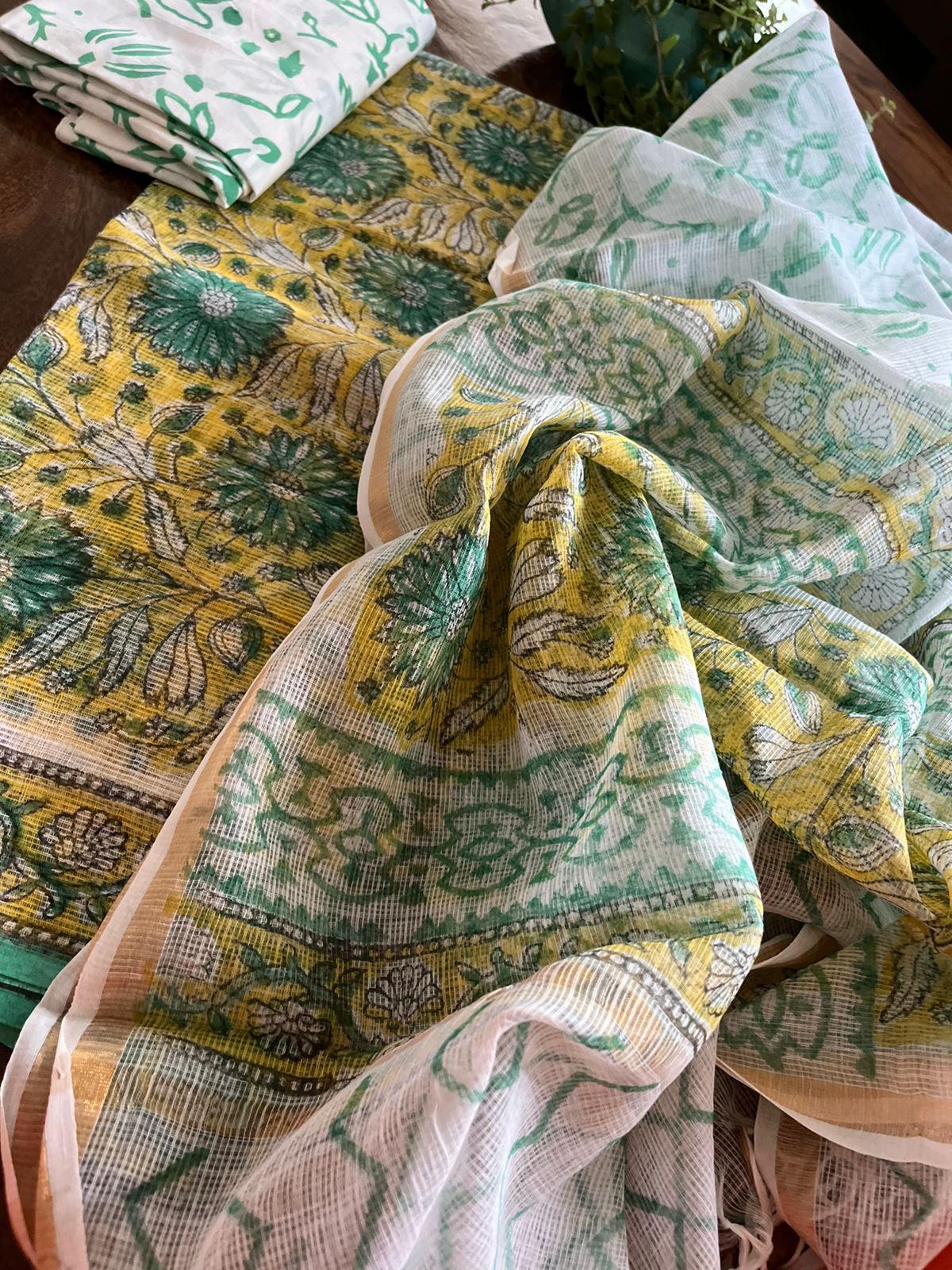 Pure Kota Cotton Handblock printed Suits