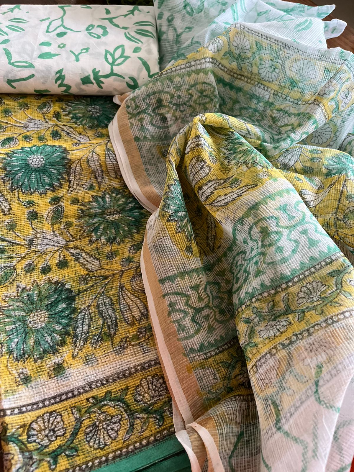 Pure Kota Cotton Handblock printed Suits