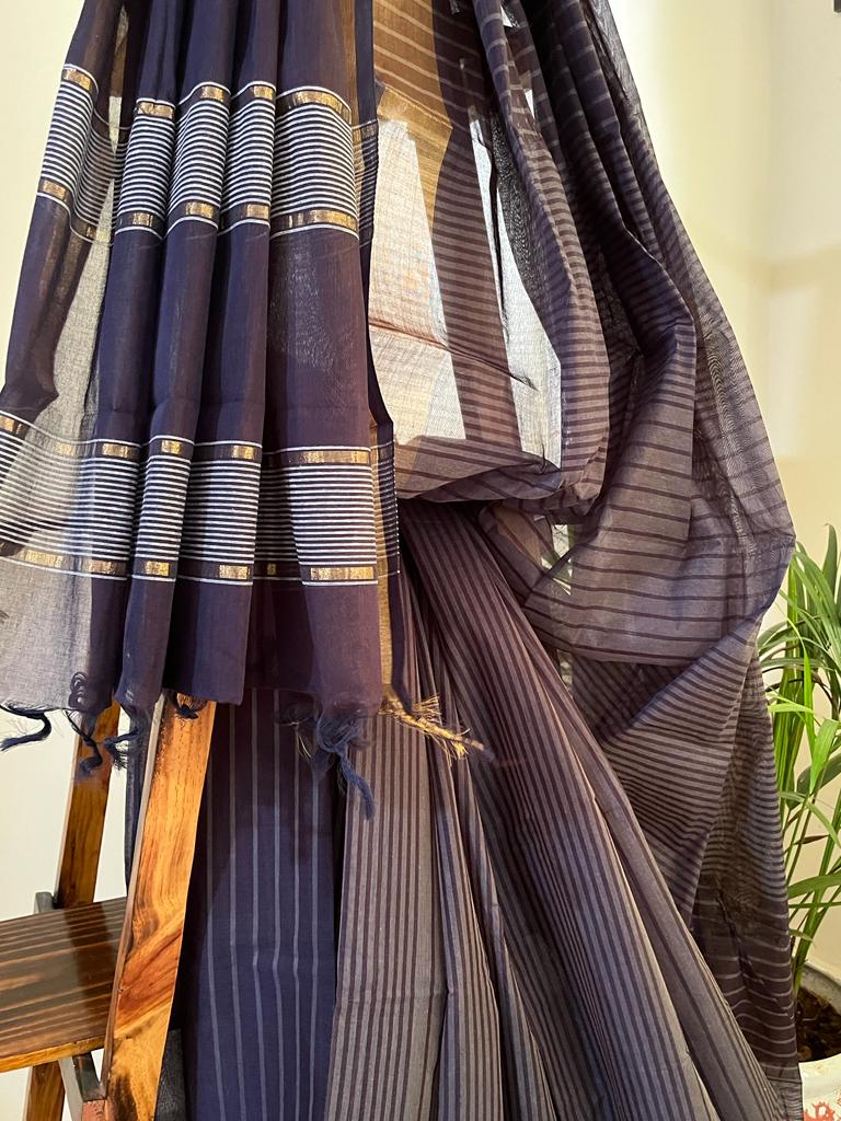 Beautiful handwoven Banana Cotton Silk Saree