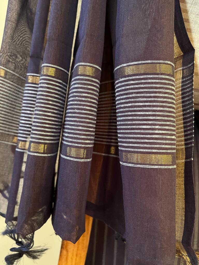 Beautiful handwoven Banana Cotton Silk Saree