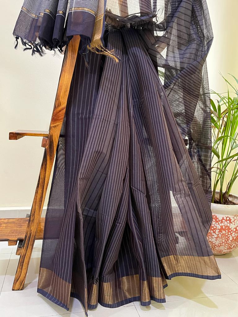 Beautiful handwoven Banana Cotton Silk Saree