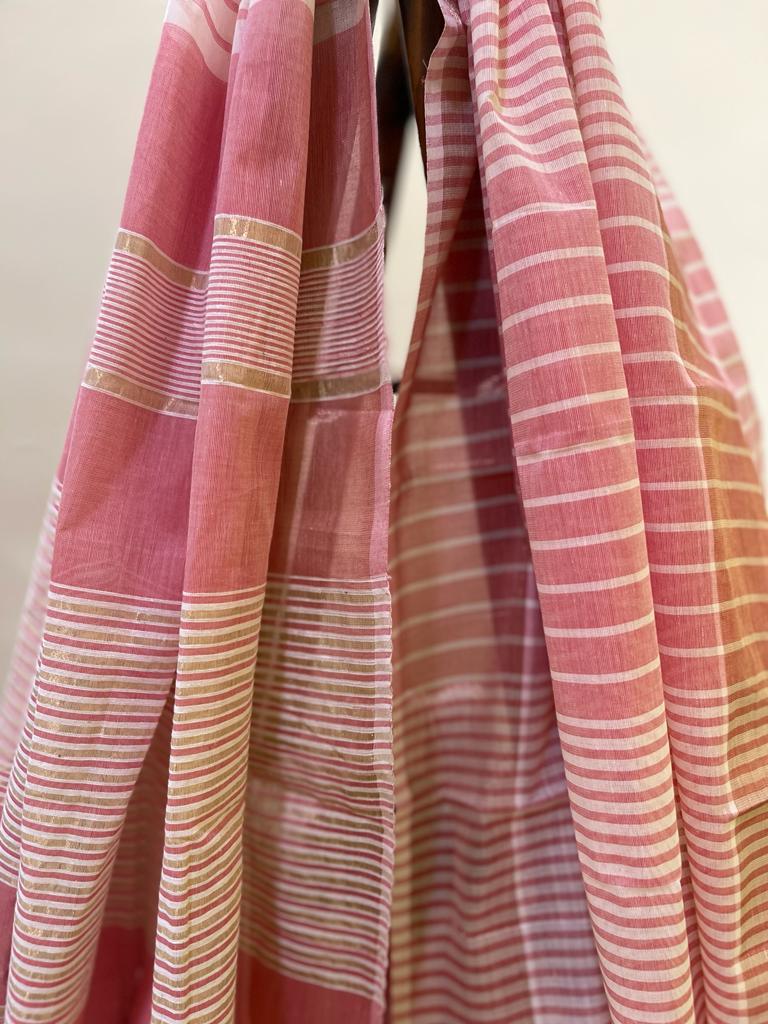 Beautiful handwoven Banana Cotton Silk Saree
