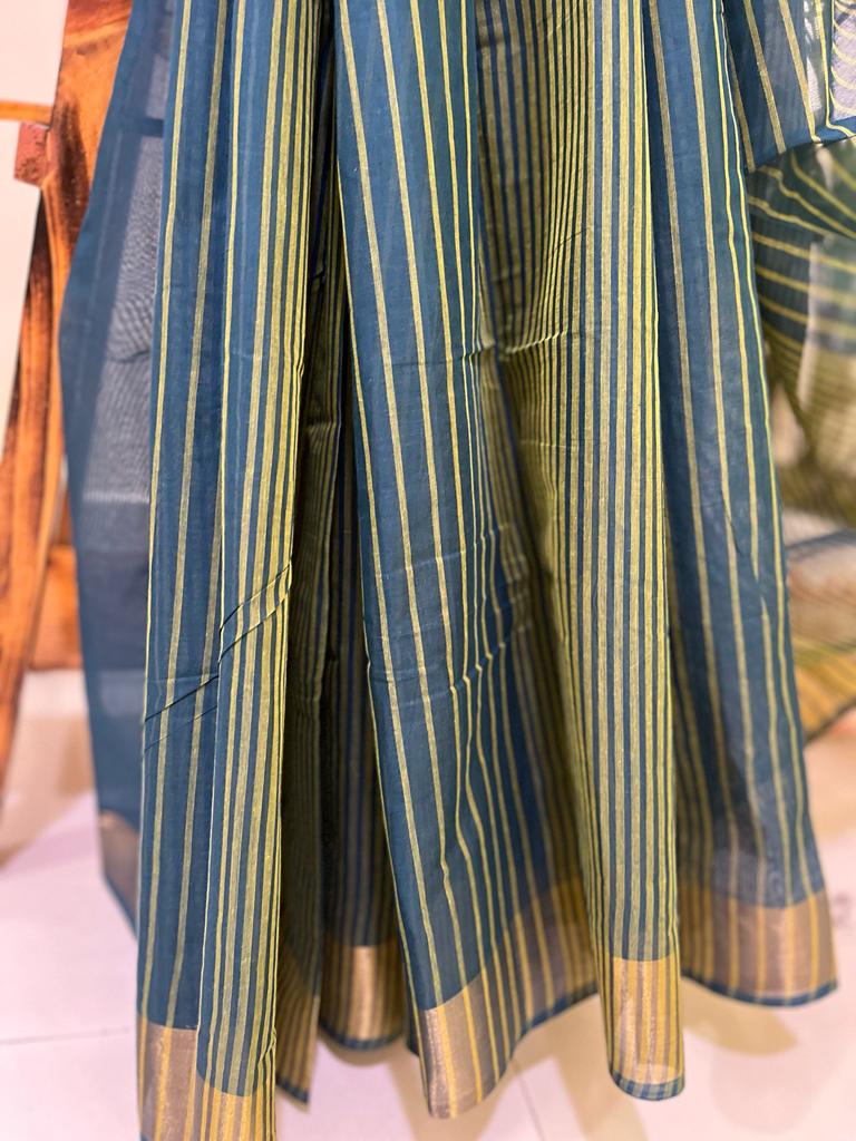 Beautiful handwoven Banana Cotton Silk Saree