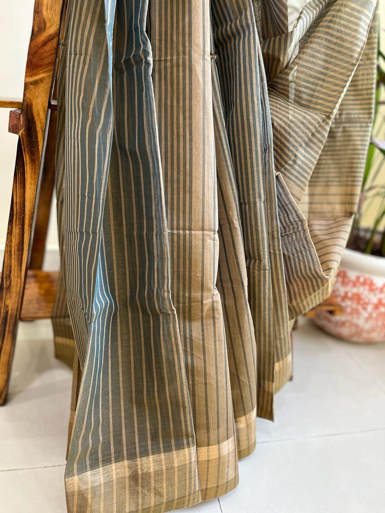 Beautiful handwoven Banana Cotton Silk Saree