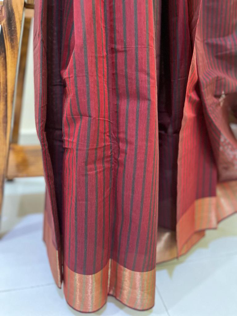 Beautiful handwoven Banana Cotton Silk Saree