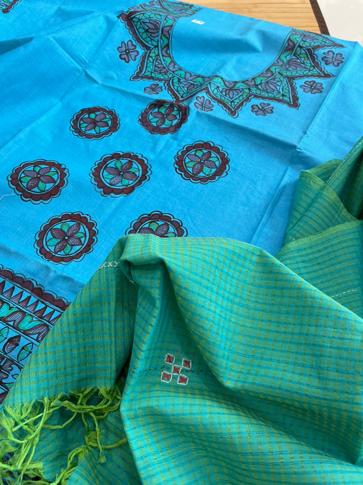 Beautiful and elegant Pure cotton Handpainted Madhubani Kurta Sets