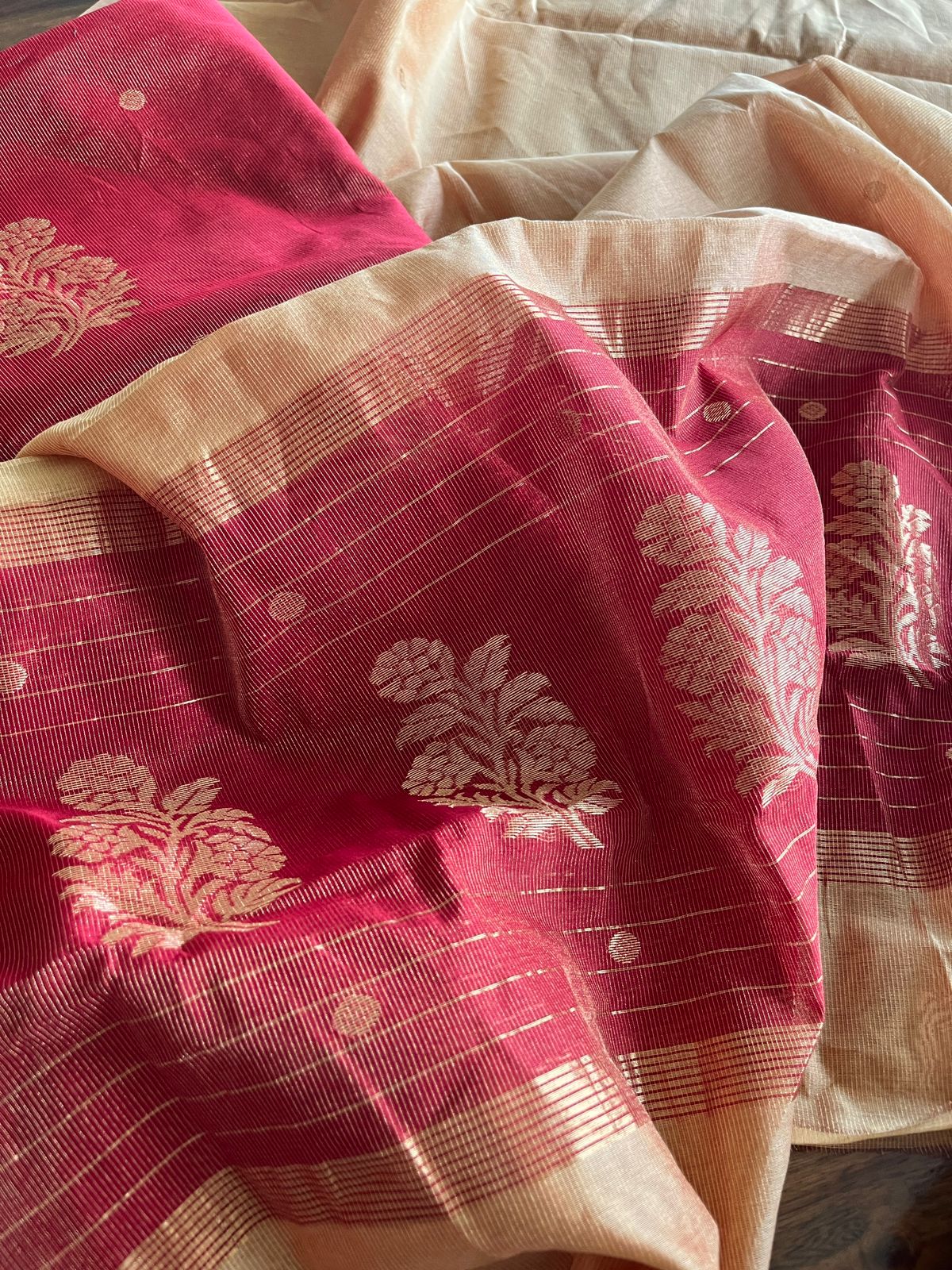 Pure Chanderi Silk Tissue Handwoven Suits