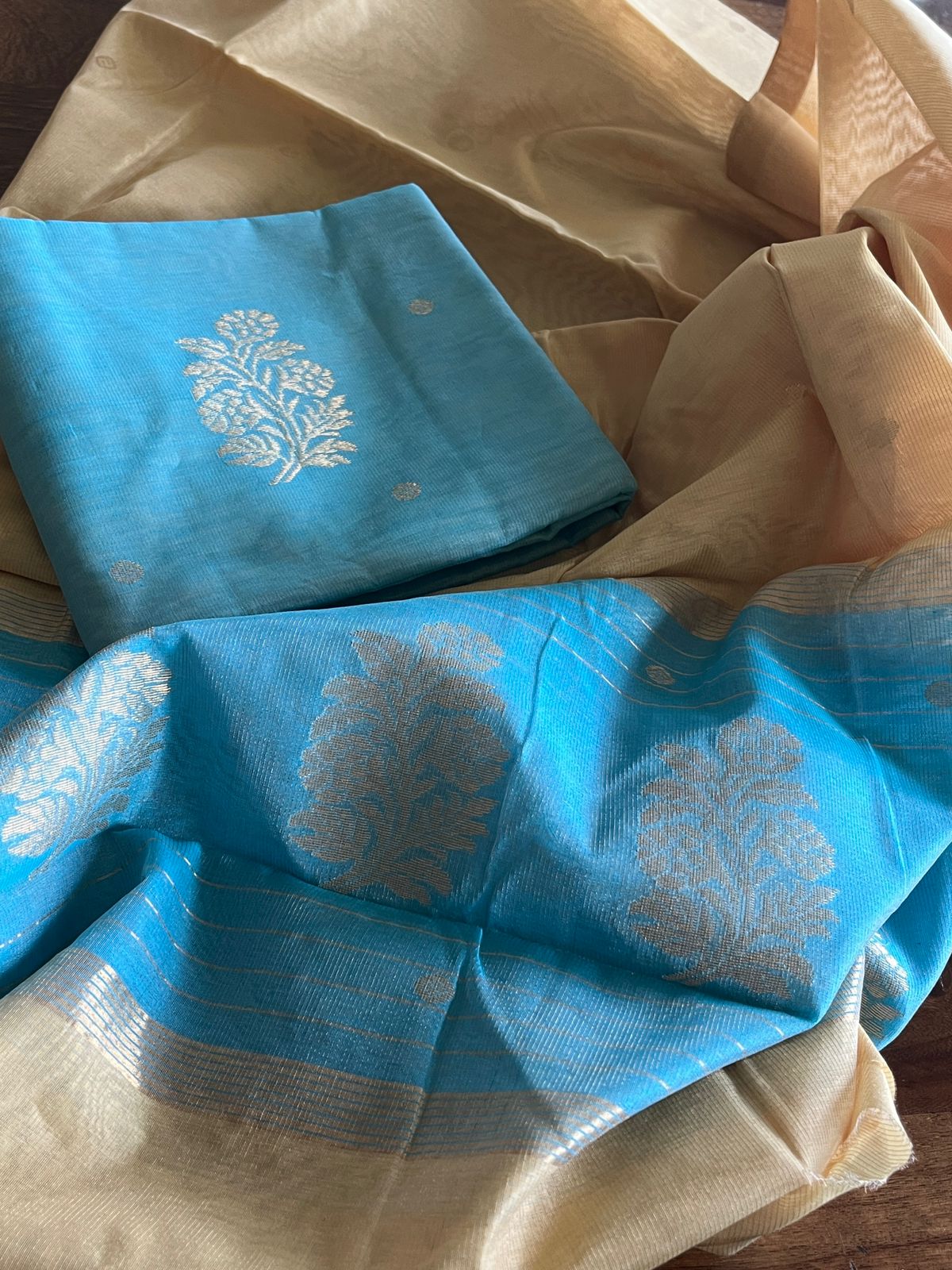 Pure Chanderi Silk Tissue Handwoven Suits