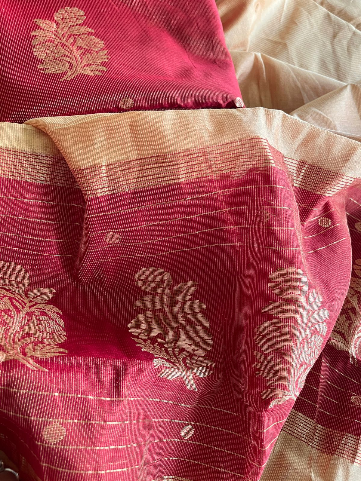 Pure Chanderi Silk Tissue Handwoven Suits