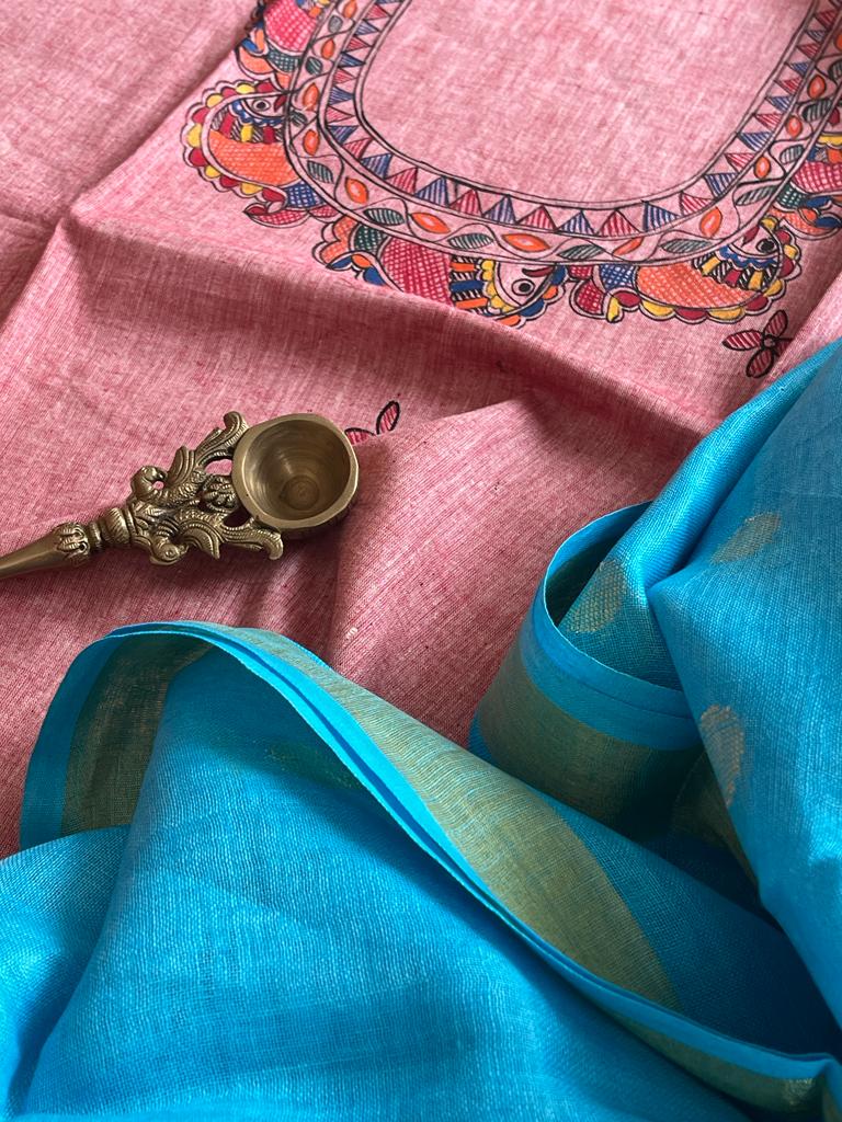 Beautiful and elegant Pure cotton Handpainted Madhubani Kurta Sets