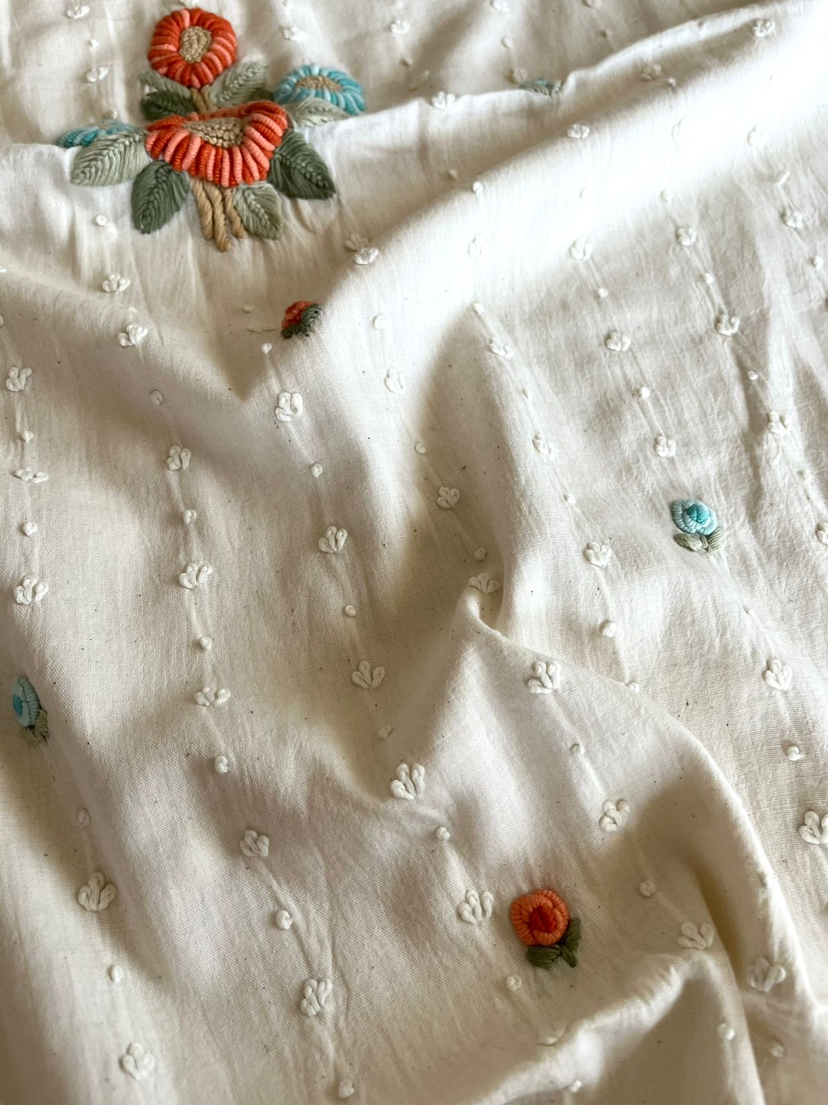 Beautiful Handloom cotton Kurtas with Hand embroidery