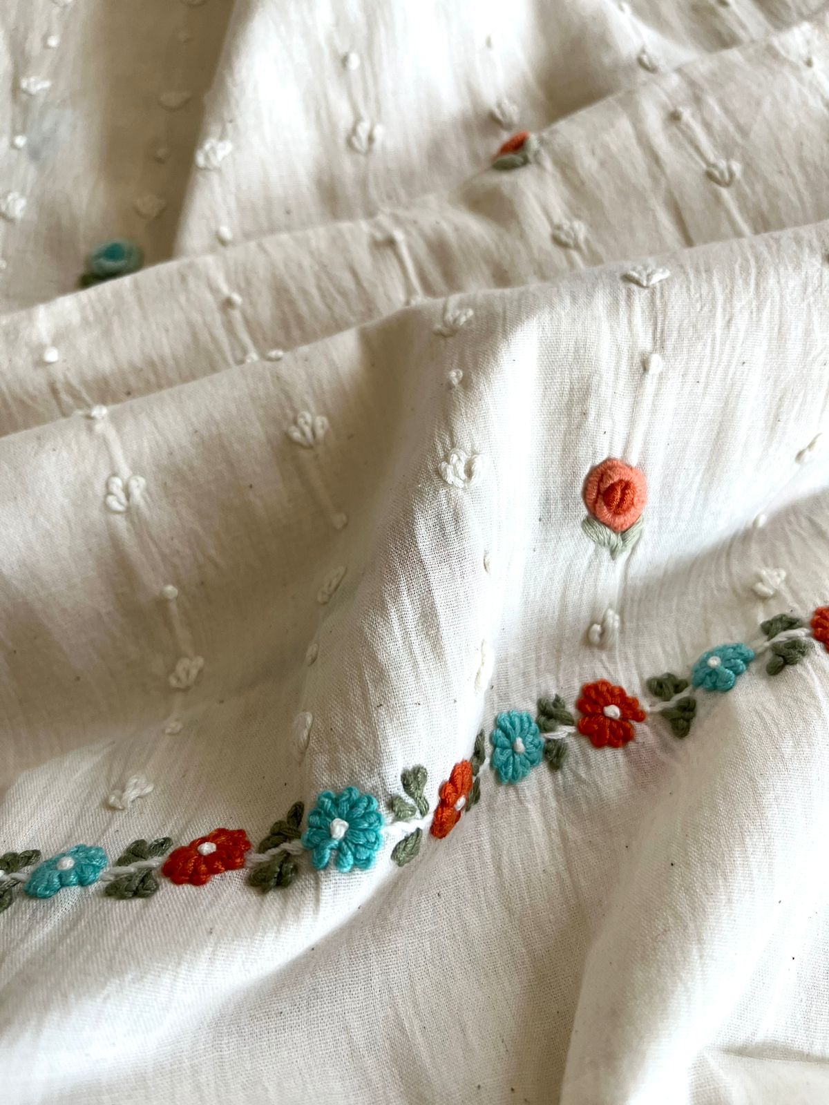 Beautiful Handloom cotton Kurtas with Hand embroidery