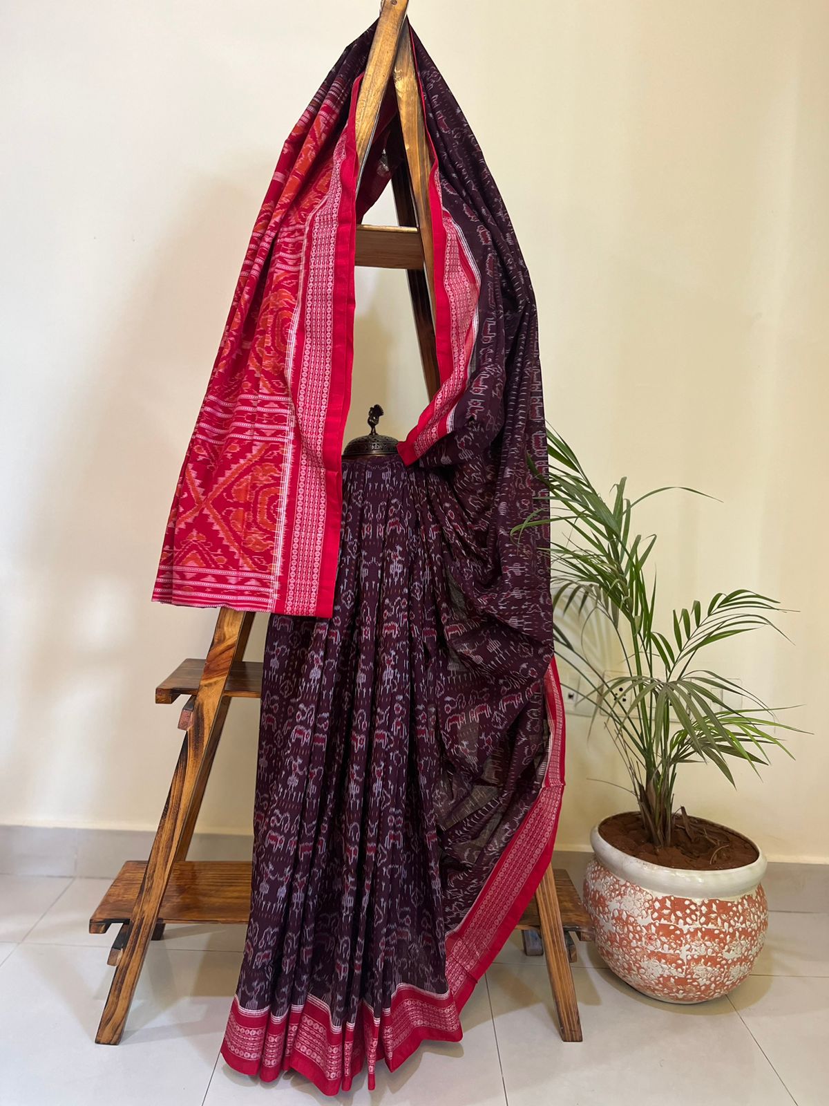Sambhalpuri Multicolour Pure Cotton Handwoven Saree