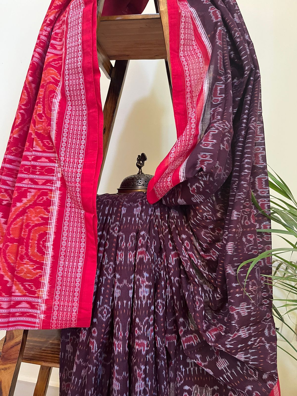 Sambhalpuri Multicolour Pure Cotton Handwoven Saree