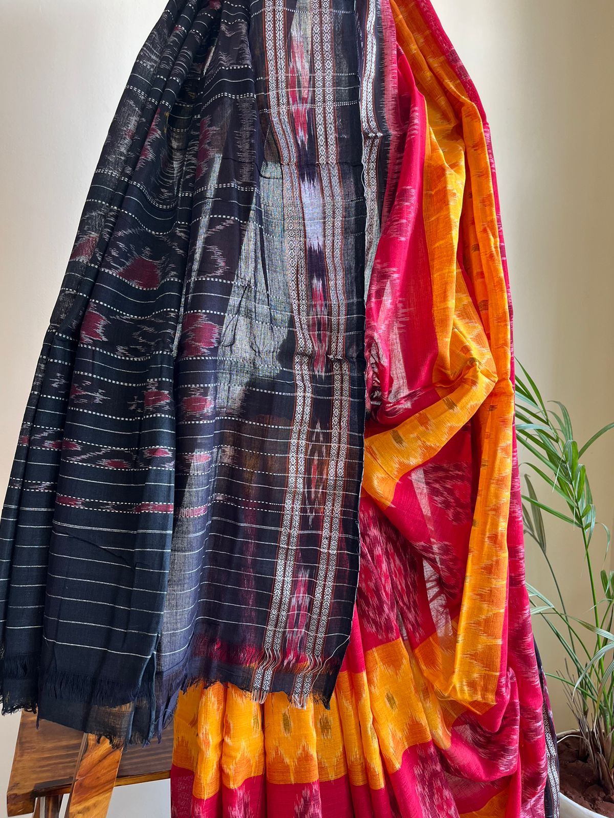Sambhalpuri Multicolour Pure Cotton Handwoven Saree