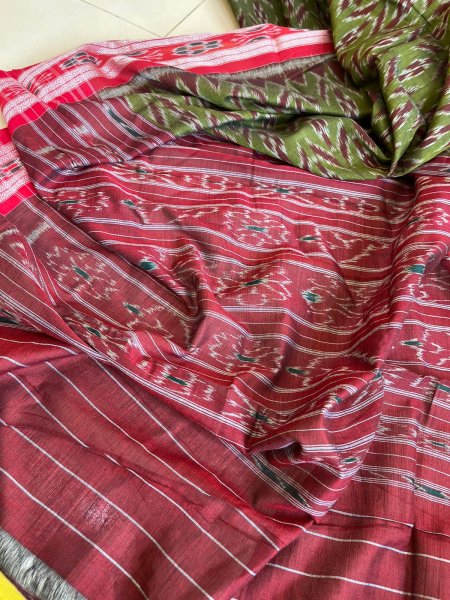 Sambhalpuri Multicolour Pure Cotton Handwoven Saree