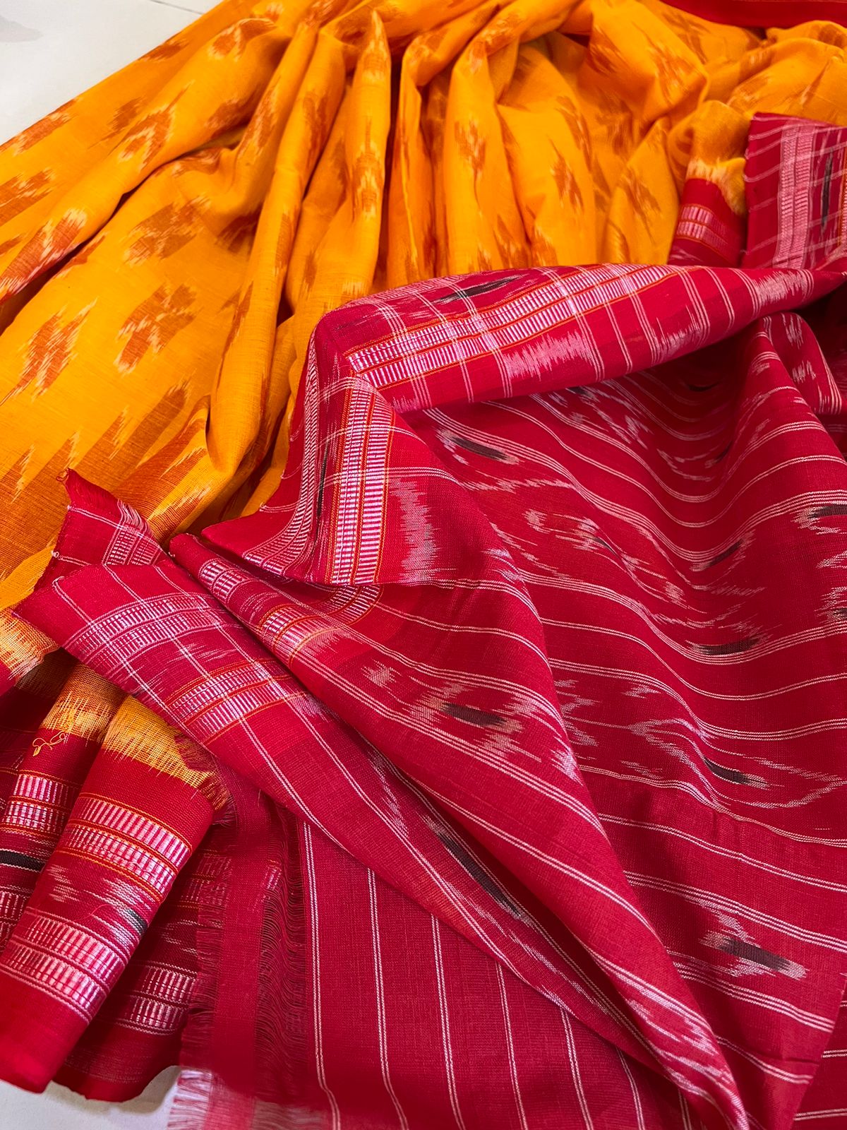 Sambhalpuri Multicolour Pure Cotton Handwoven Saree
