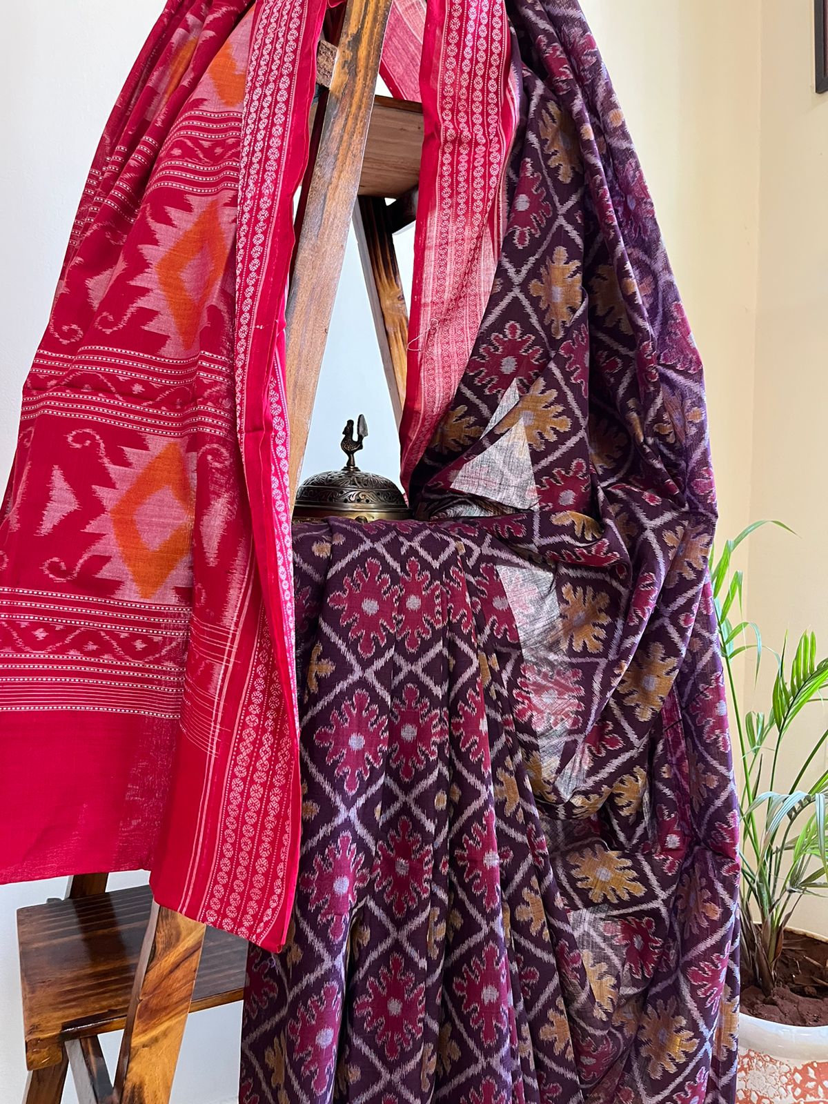 Sambhalpuri Multicolour Pure Cotton Handwoven Saree