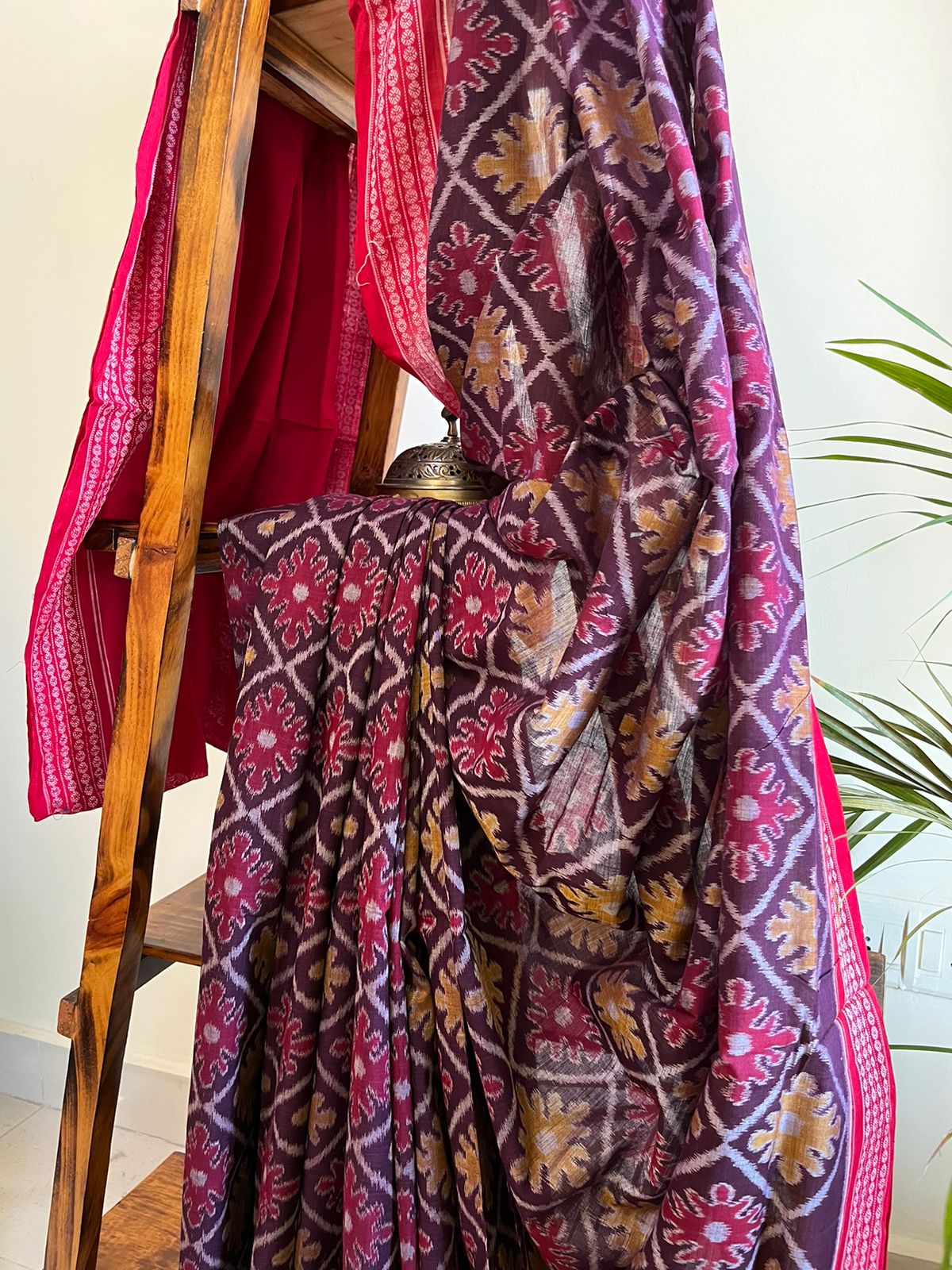 Sambhalpuri Multicolour Pure Cotton Handwoven Saree