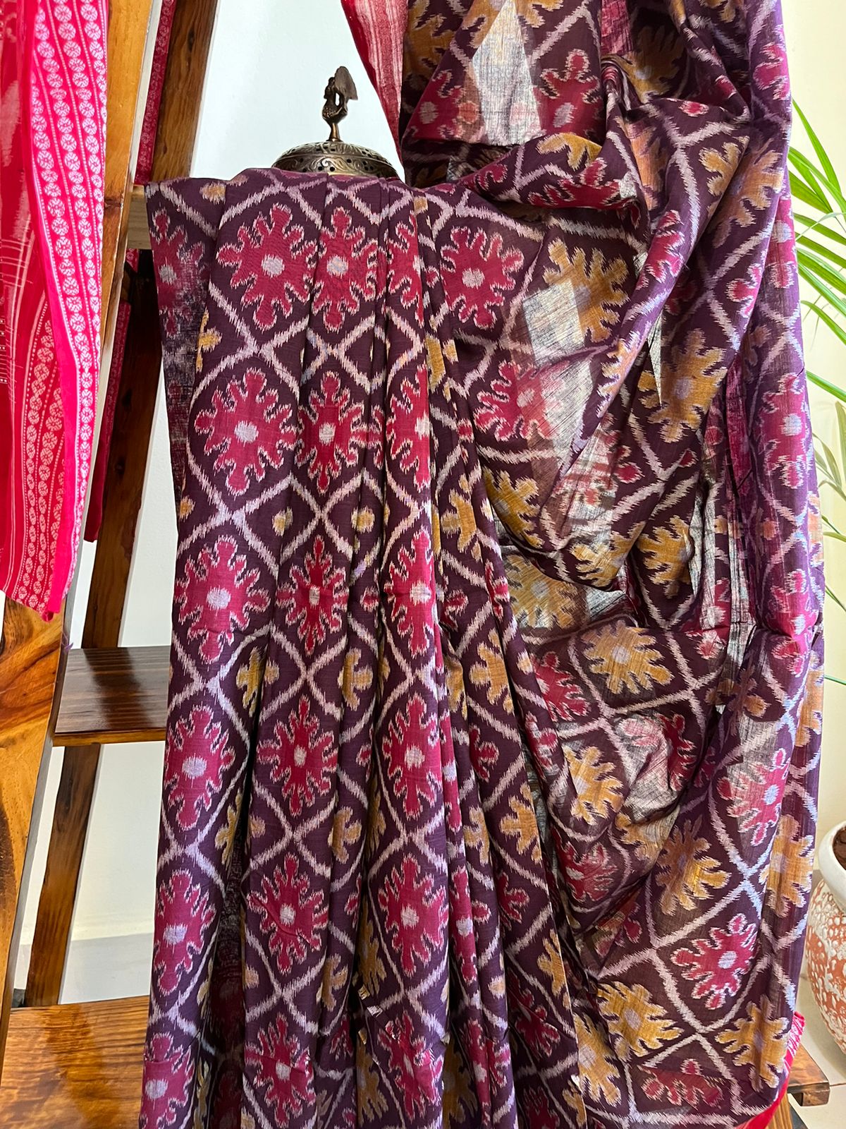 Sambhalpuri Multicolour Pure Cotton Handwoven Saree