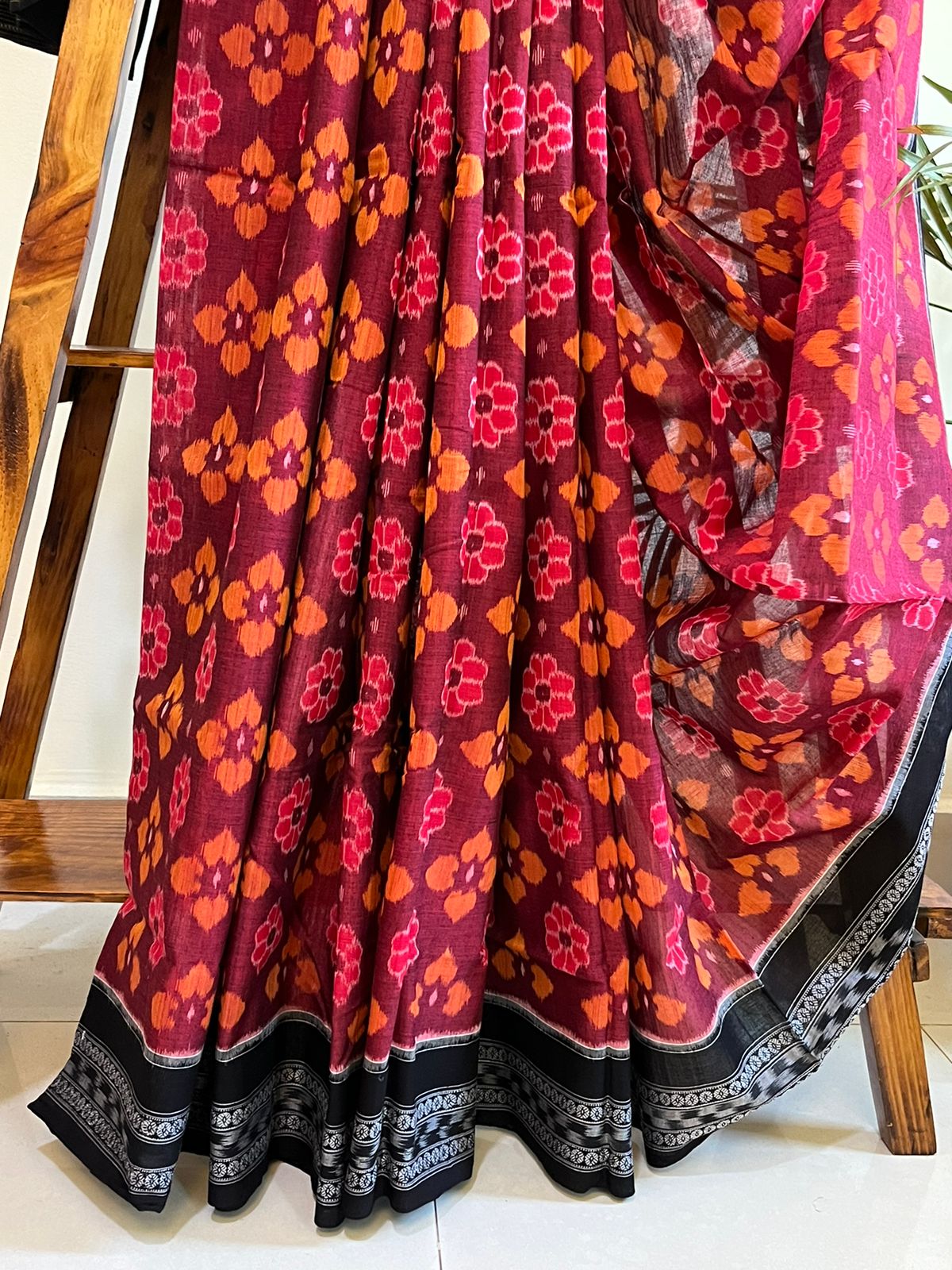 Sambhalpuri Multicolour Pure Cotton Handwoven Saree