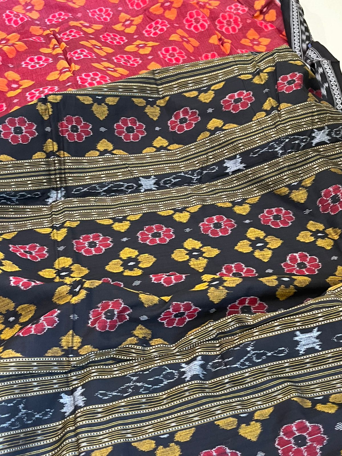 Sambhalpuri Multicolour Pure Cotton Handwoven Saree
