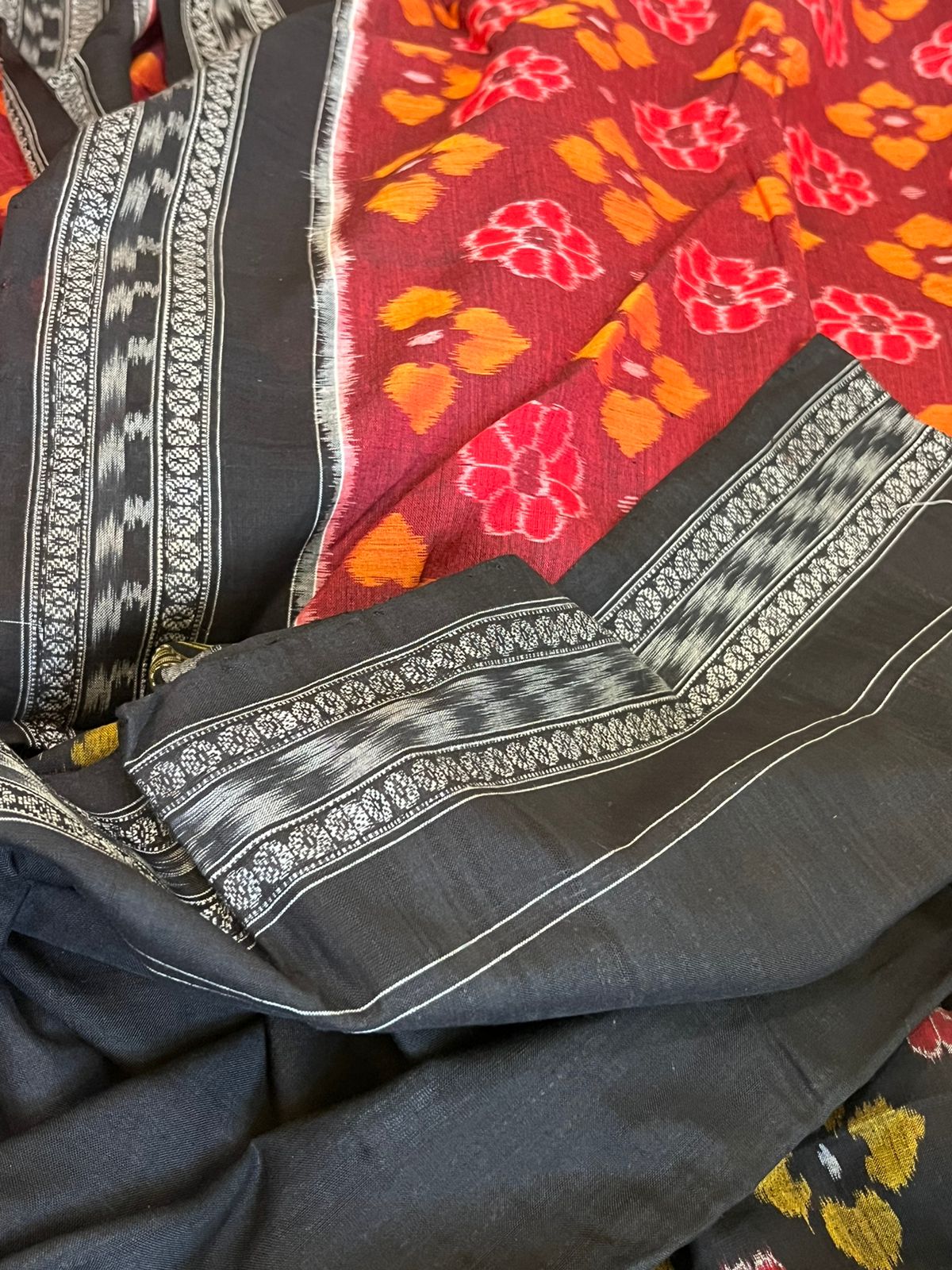 Sambhalpuri Multicolour Pure Cotton Handwoven Saree