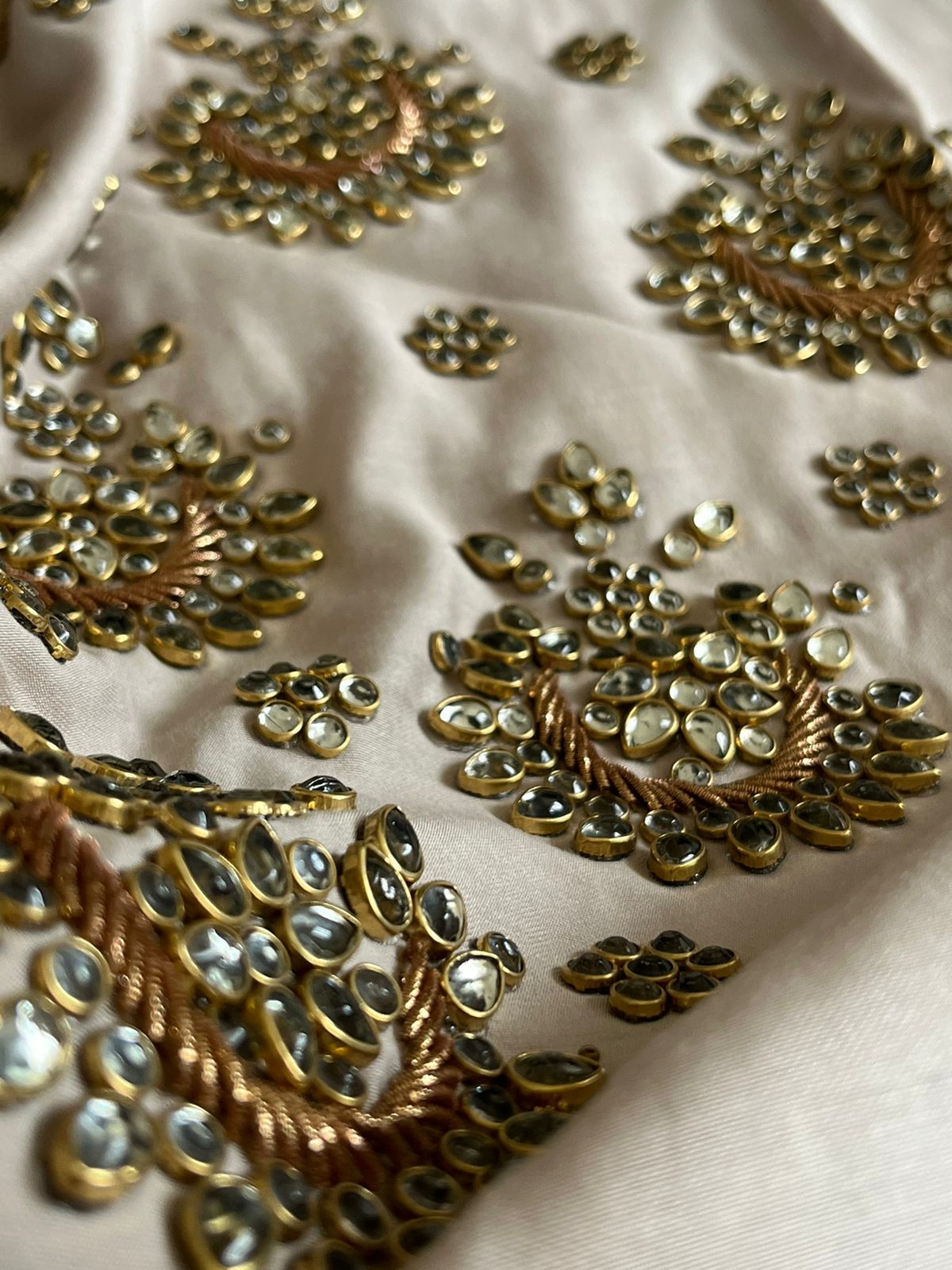 Absolutely stunning and gorgeous heavy hand work Kurta - Pearl White