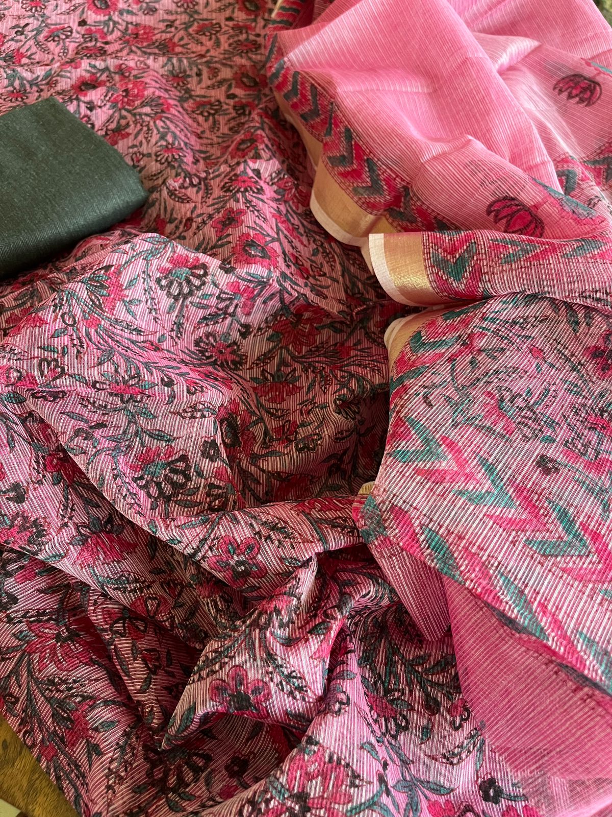 Pure Kota Cotton 3 piece Suit Sets