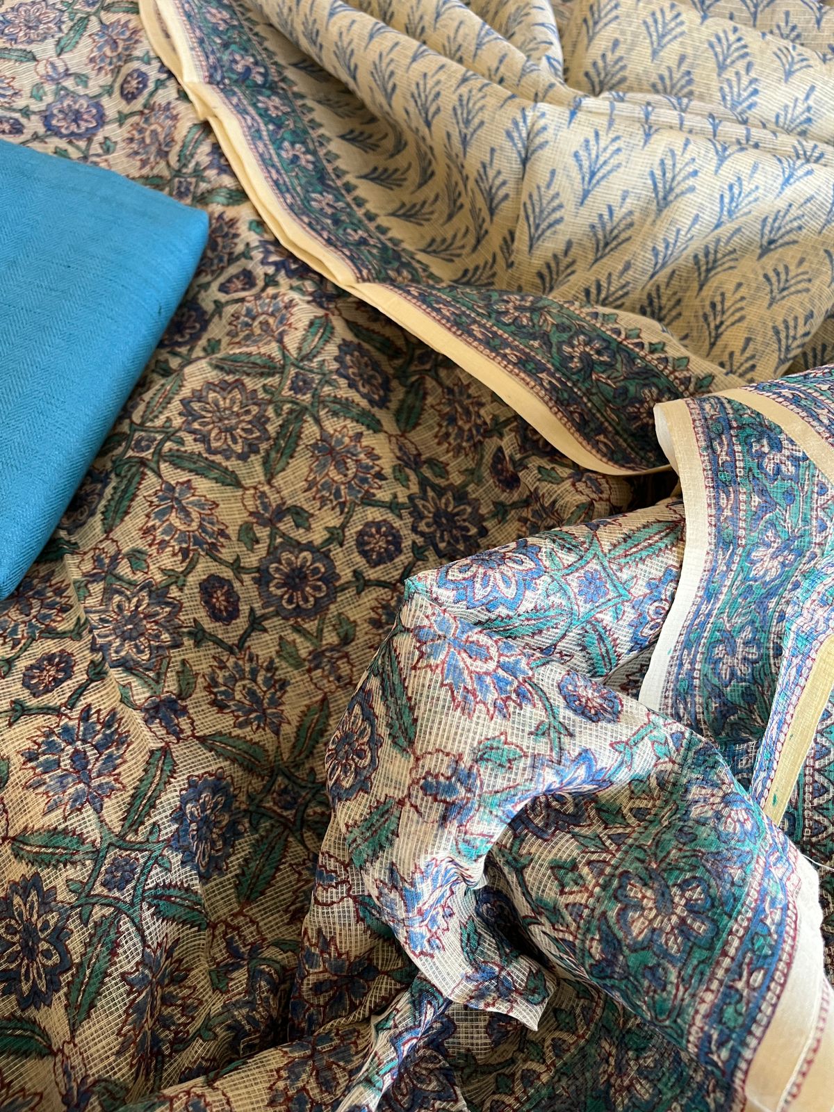 Pure Kota Cotton 3 piece Suit Sets