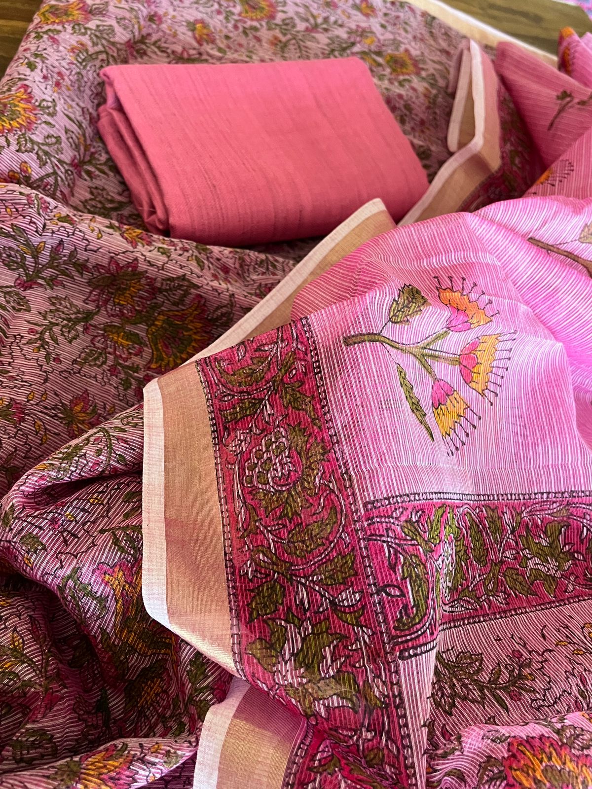 Pure Kota Cotton 3 piece Suit Sets