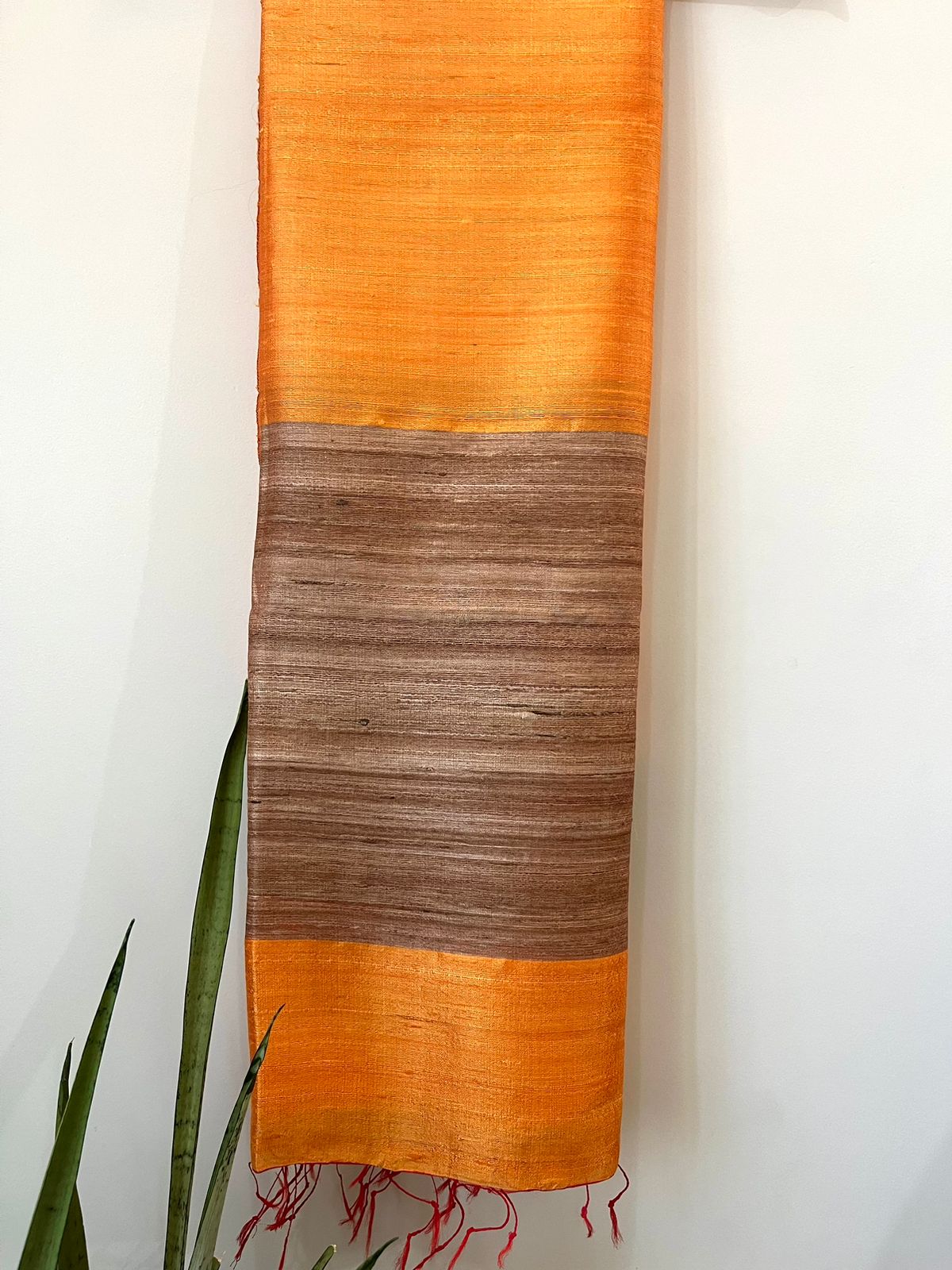 Pure Raw Silk Handloom Dupatta - Golden Yellow - UNISEX