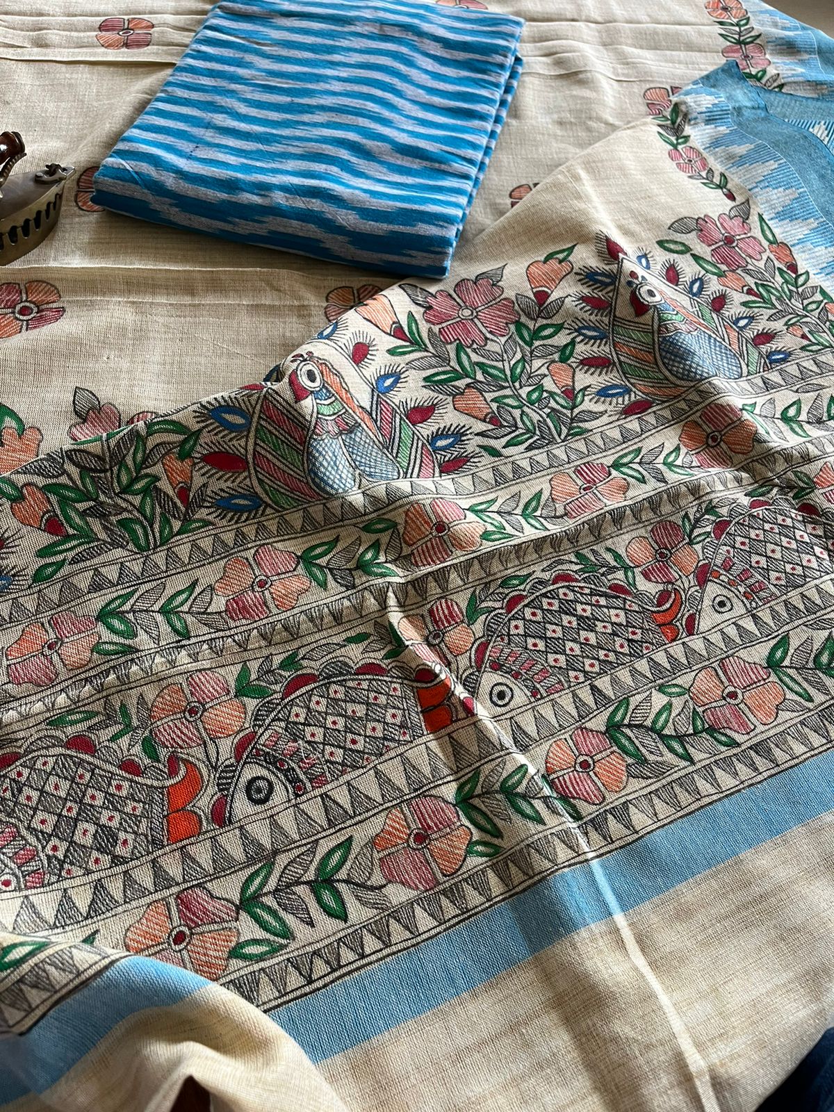 Madhubani Handpainted Dupatta Sets
