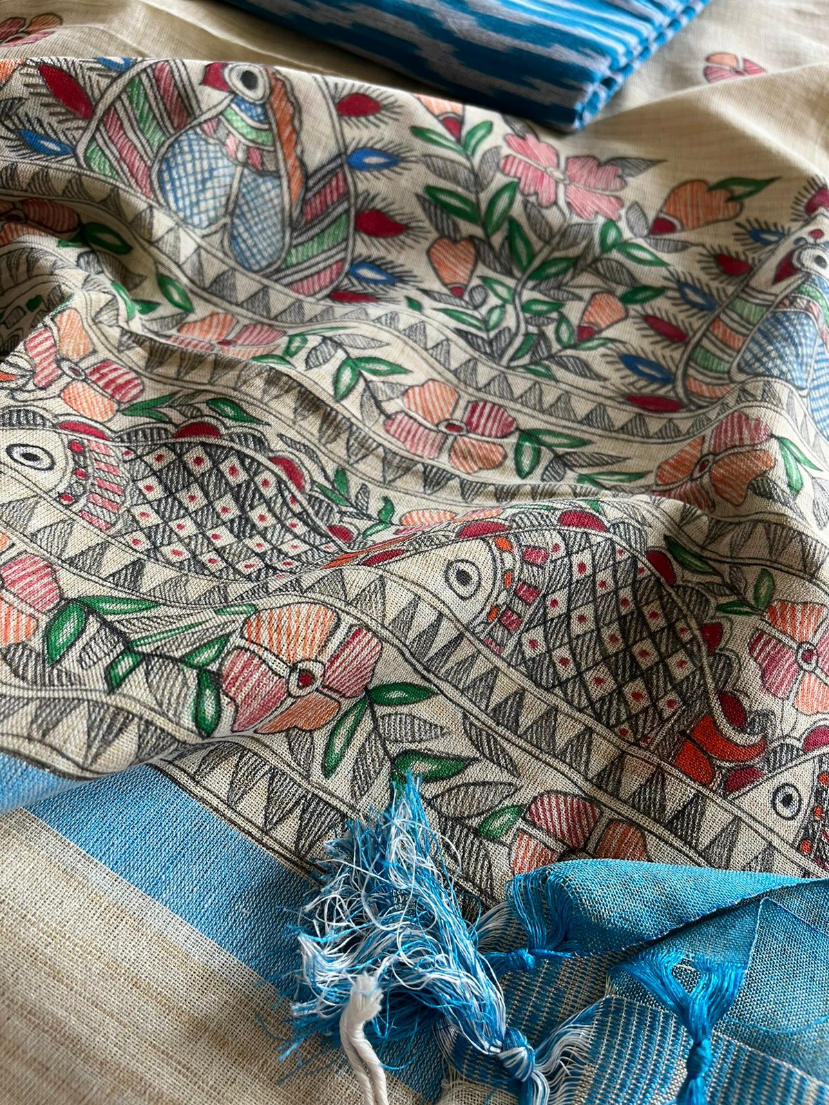 Madhubani Handpainted Dupatta Sets
