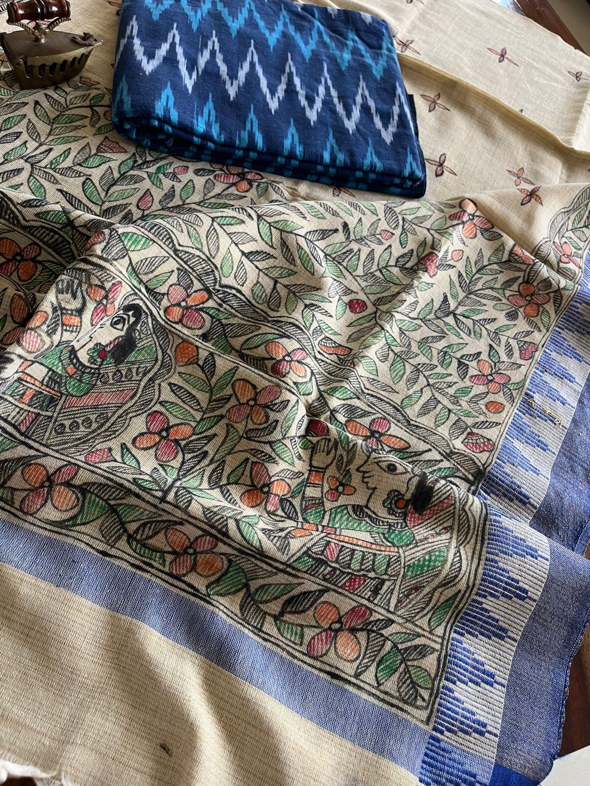 Madhubani Handpainted Dupatta Sets